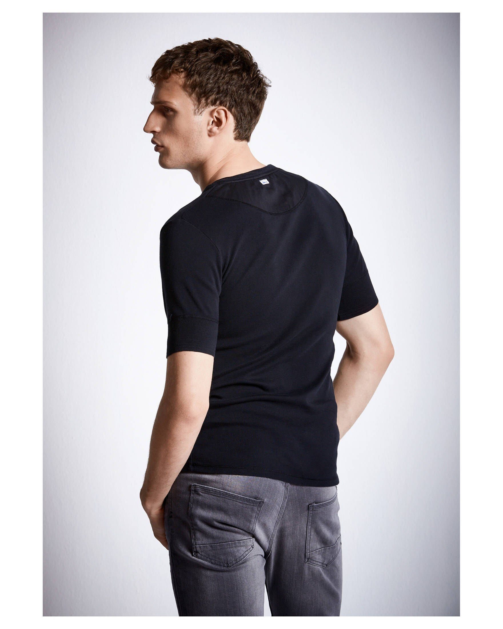 SCHIESSER Herren Schiesser KARL-HEINZ Kurzarm REVIVAL schwarz T-Shirt Loungewear-Shirt (1-tlg) (15)