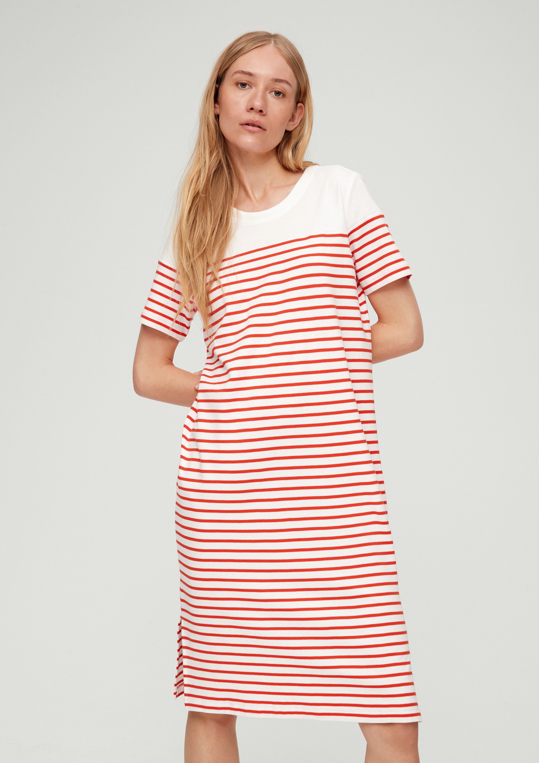 s.Oliver Minikleid Kleid T-Shirtkleid aus reiner Baumwolle