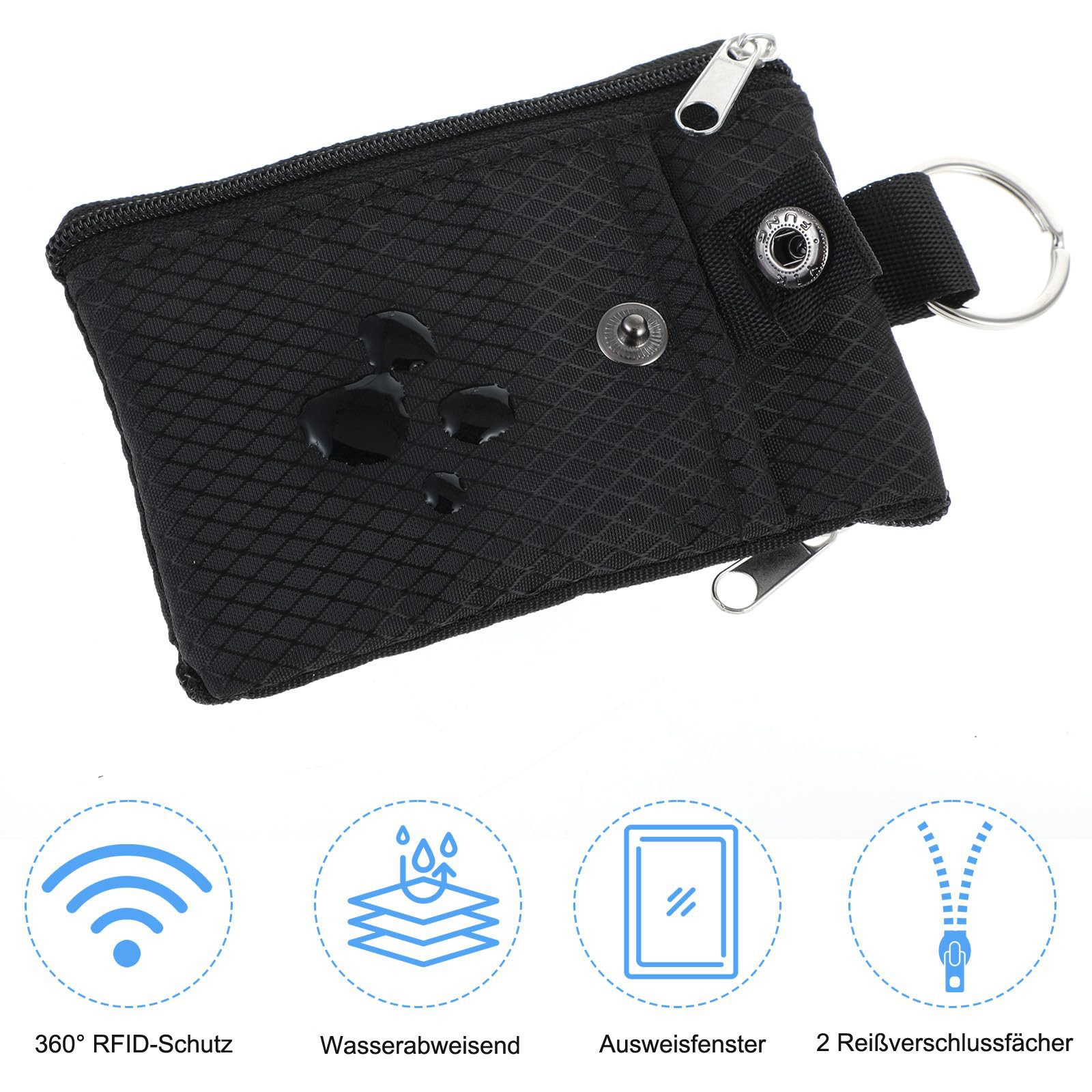 Coonoor Brustbeutel RFID-gesicherte Reise-Brusttasche – Wasserabweisende Mini-Tasche (1-tlg), für Damen & Herren, Diebstahlschutz, Ausweishülle & Geldbörse