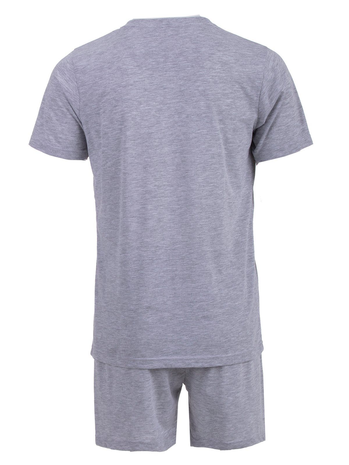 Schlafanzug grau Set - Shorty Pyjama Henry Vintage Terre