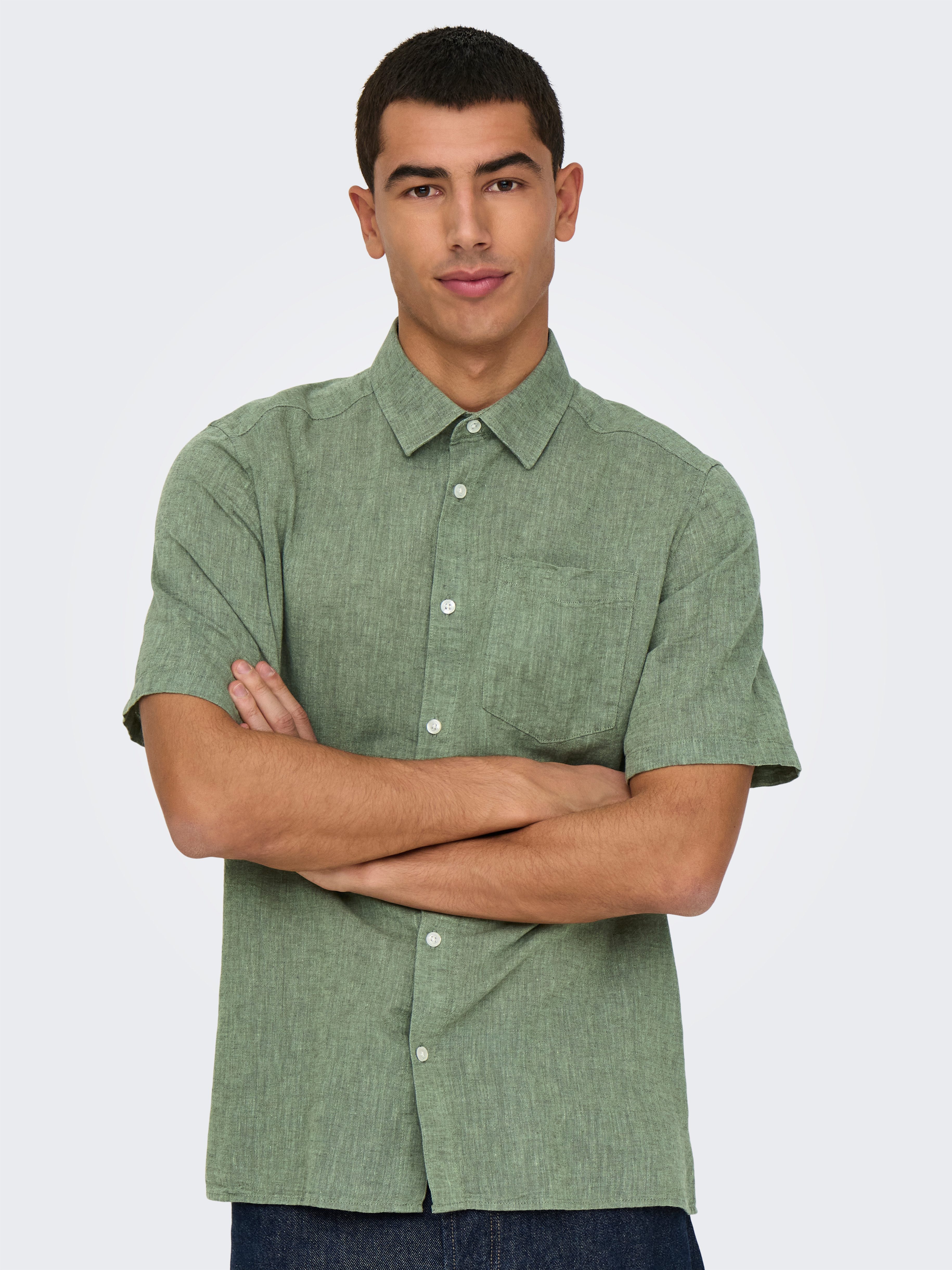 ONLY & SONS Kurzarmhemd ONSCAIDEN LIFE günstig online kaufen