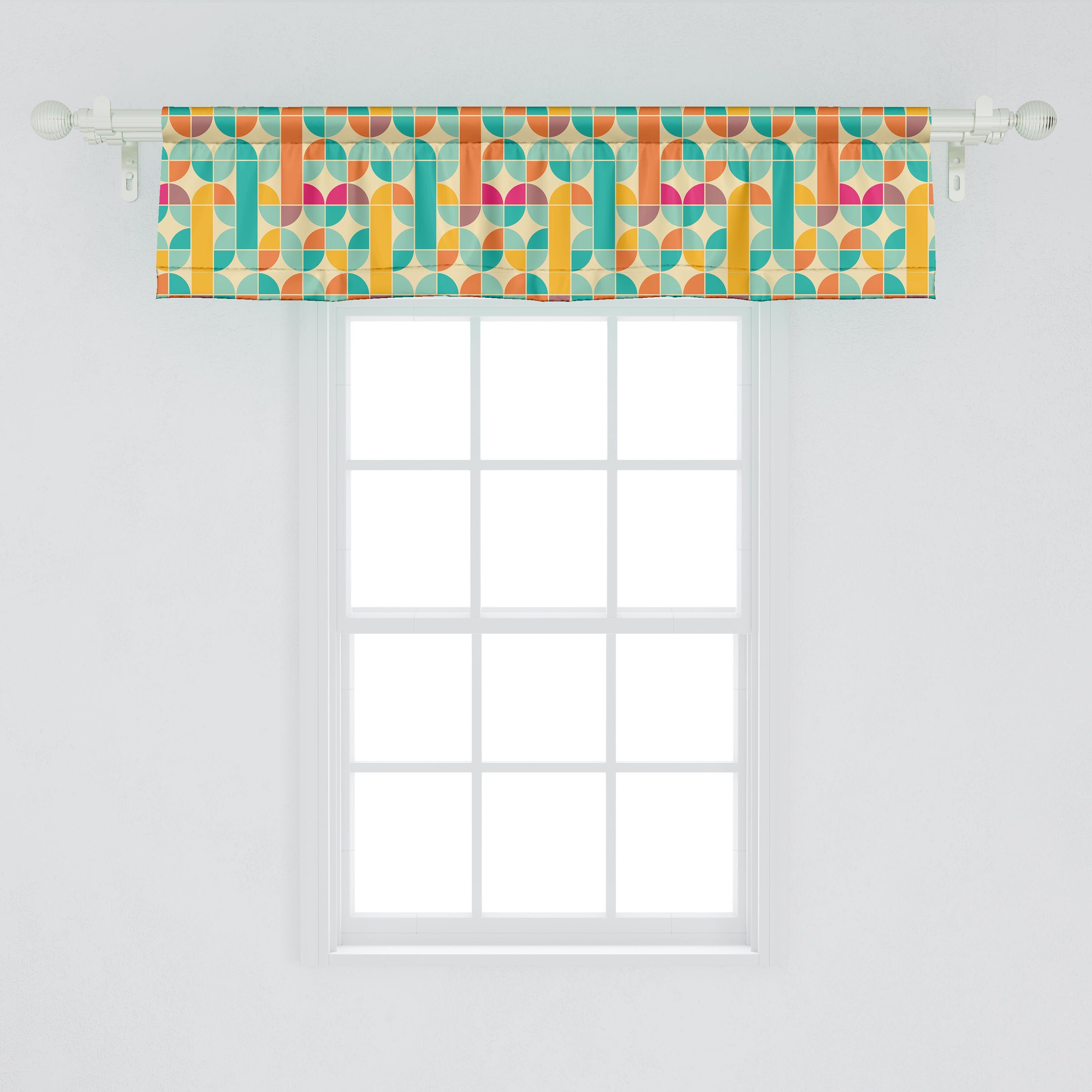 Mosaic Volant Dekor Küche Retro Schlafzimmer Forms mit Scheibengardine Funky Microfaser, Vorhang Abakuhaus, für Stangentasche,