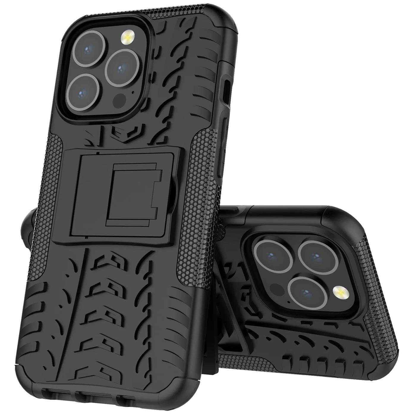 CoolGadget Handyhülle Outdoor Case Hybrid Cover für Apple iPhone 14 Pro 6,1 Zoll, Schutzhülle extrem robust Panzer Handy Case für iPhone 14 Pro Hülle