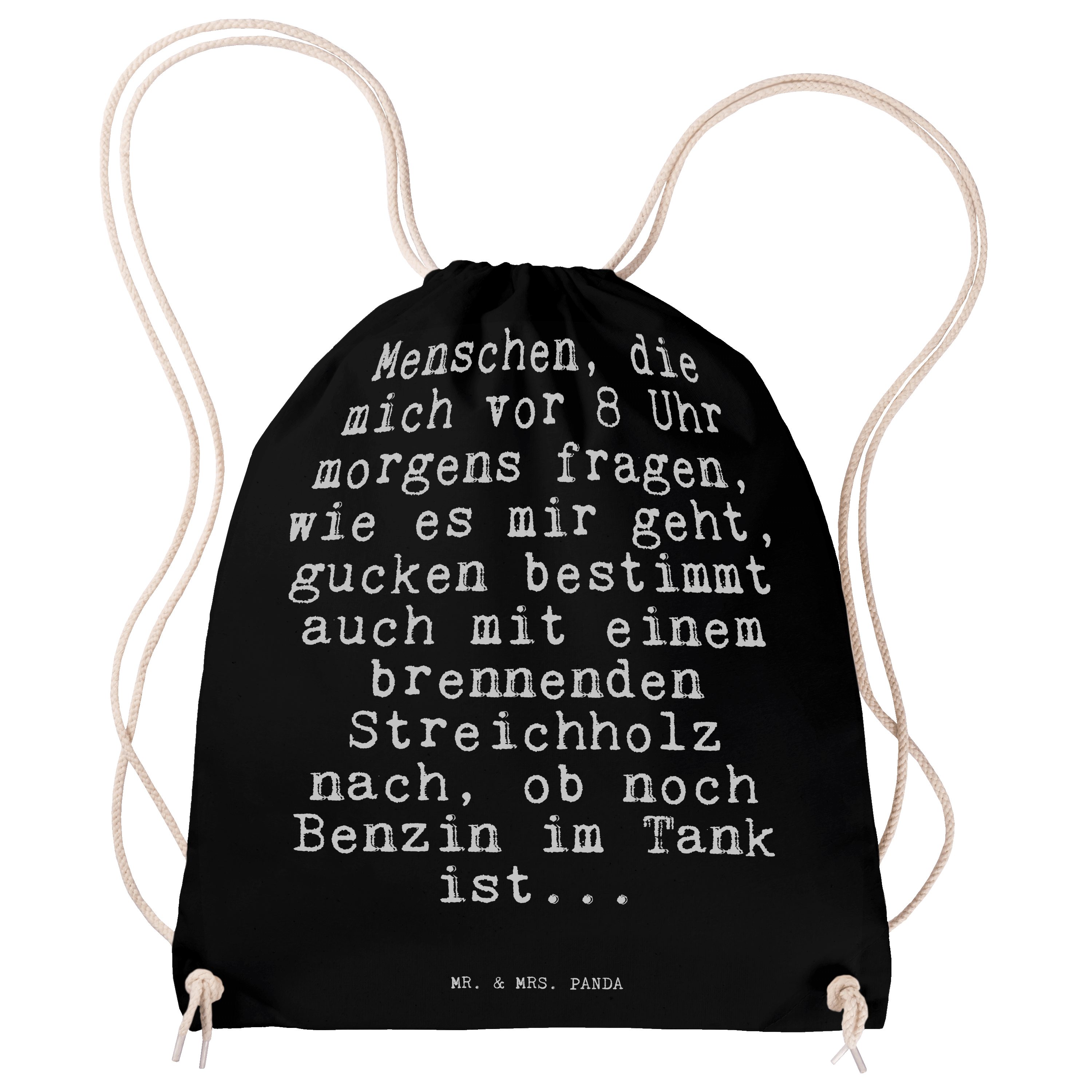 Mr. & Mrs. Panda Sporttasche »Menschen, die mich vor... Schwarz