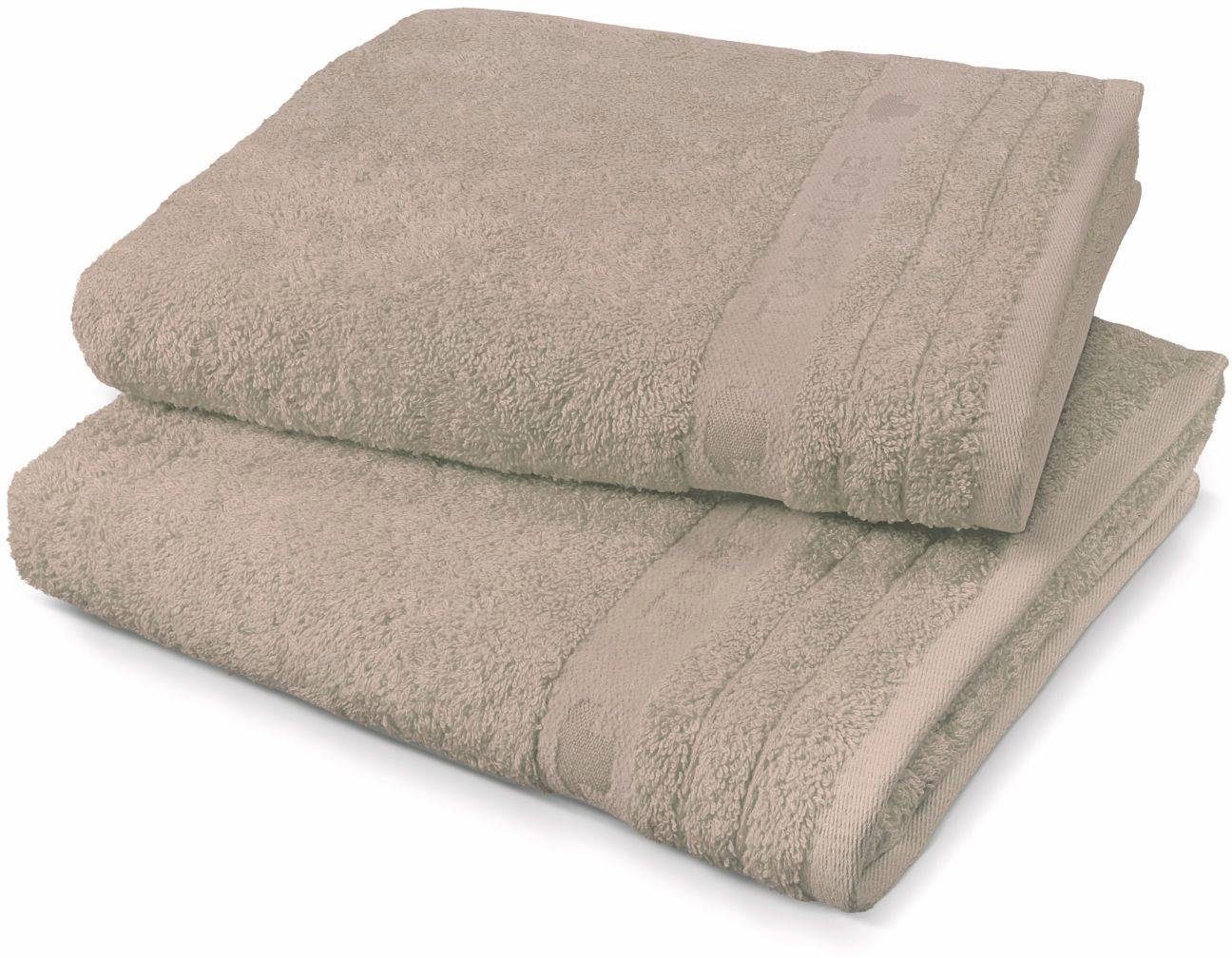 TOM TAILOR HOME Handtücher Color Bath, Walkfrottee (2-St), im Set, mit Logo in Bordüre