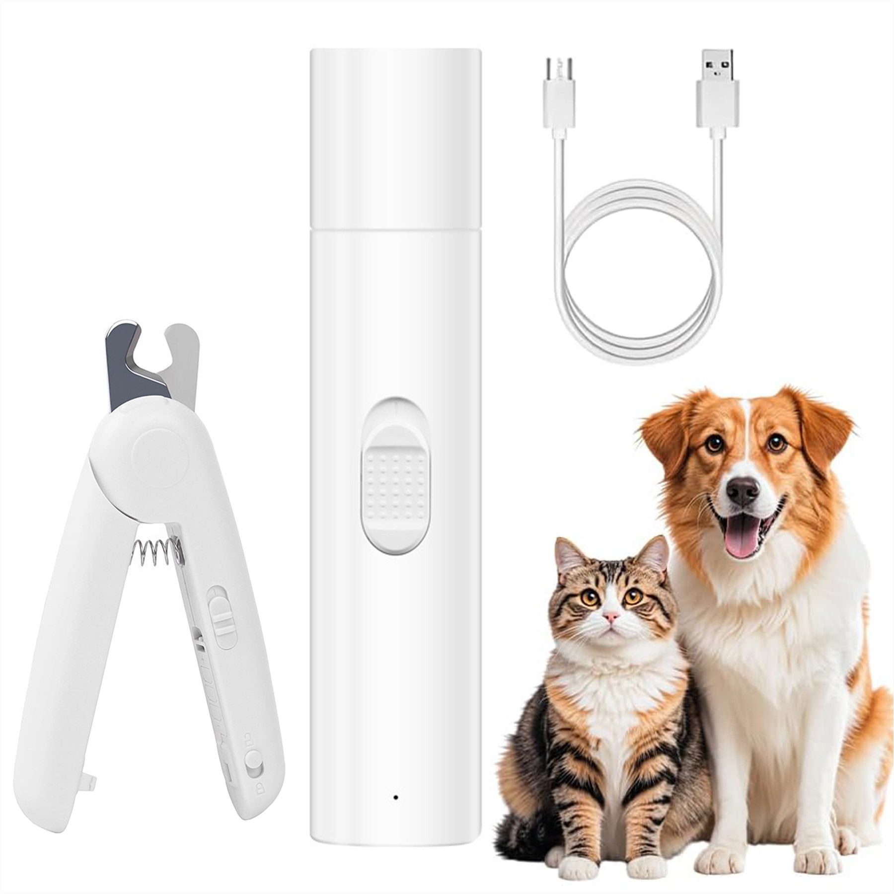 Senmudi Krallenschleifer Pet Nagelknipser,Pet Nail Grinder for Dogs,Dog Nail Trimmers, Super Quiet,2 Speeds,Rechargeable,for Small Large Dogs & Cats