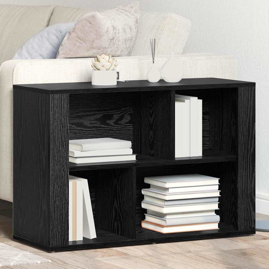 vidaXL Sideboard Sideboard Schwarz Eichen-Optik 80 x 30 x 53 cm Holzwerkstoff (1 St)