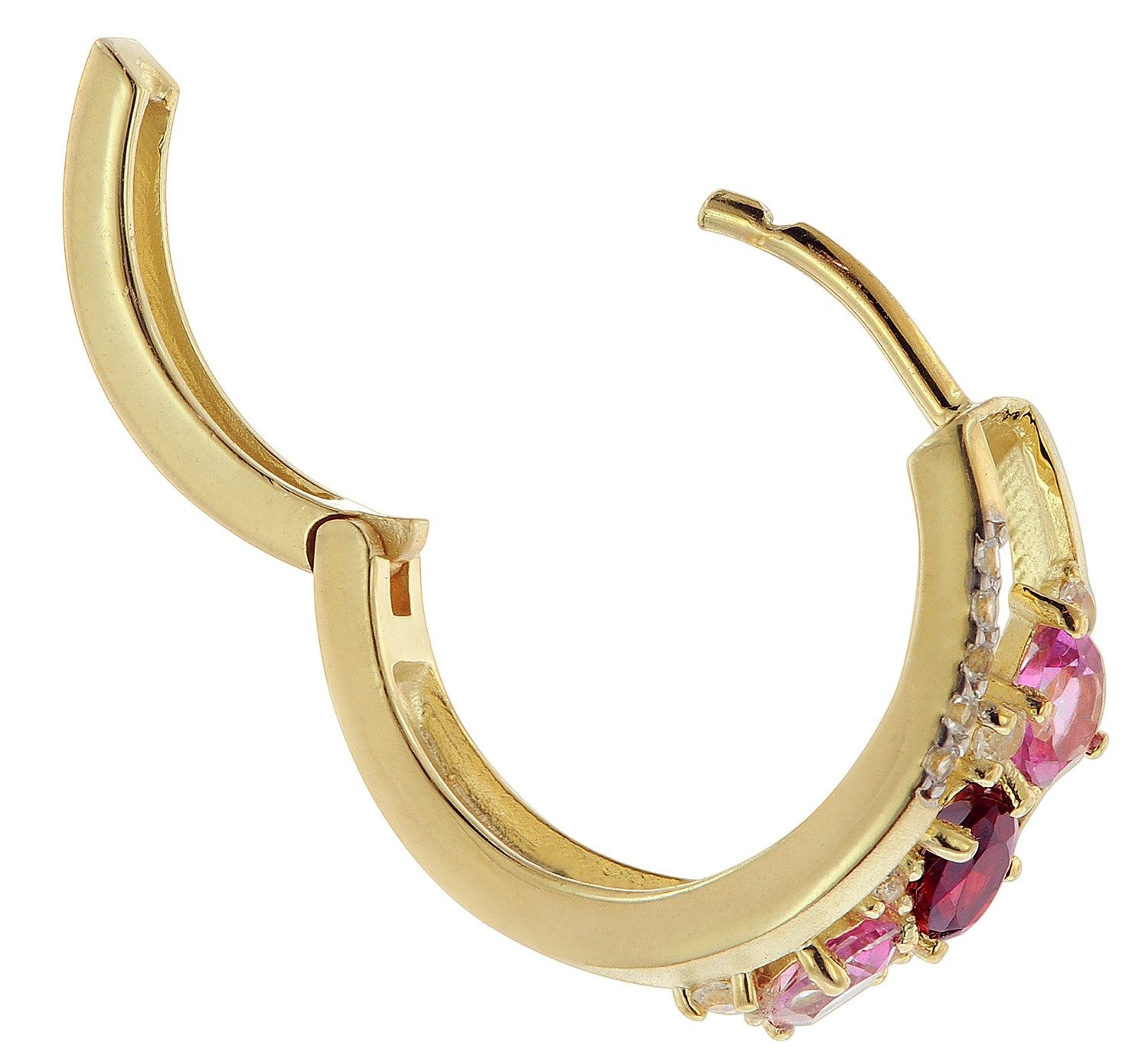 trendor Paar Creolen Damen-925 Silber Vergoldet mit Farben günstig online kaufen