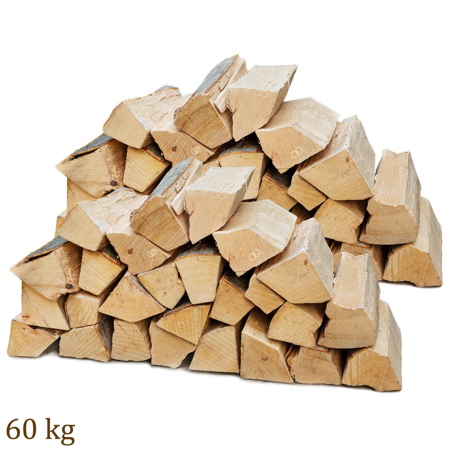 Flameup Kaminholz Brennholz Kaminholz Holz 60kg Ofen Kamin Kaminofen Grill Buche 25 cm, 60 kg
