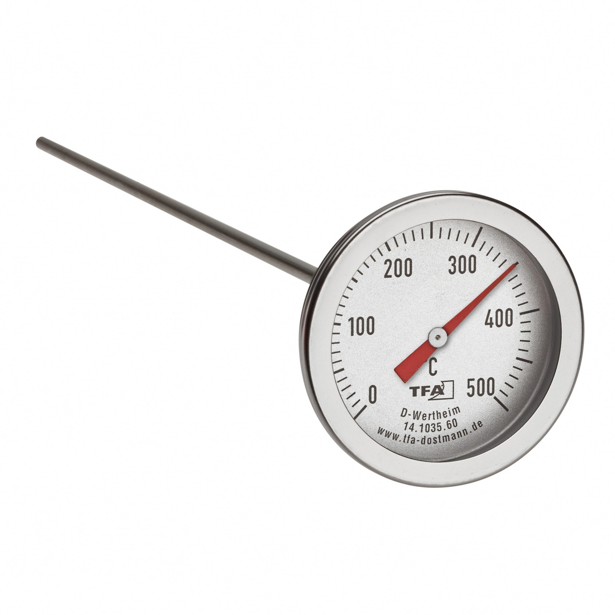 TFA Dostmann Grillthermometer TFA 14.1035.60 analoges Profi-Backofenthermometer Garraumthermometer
