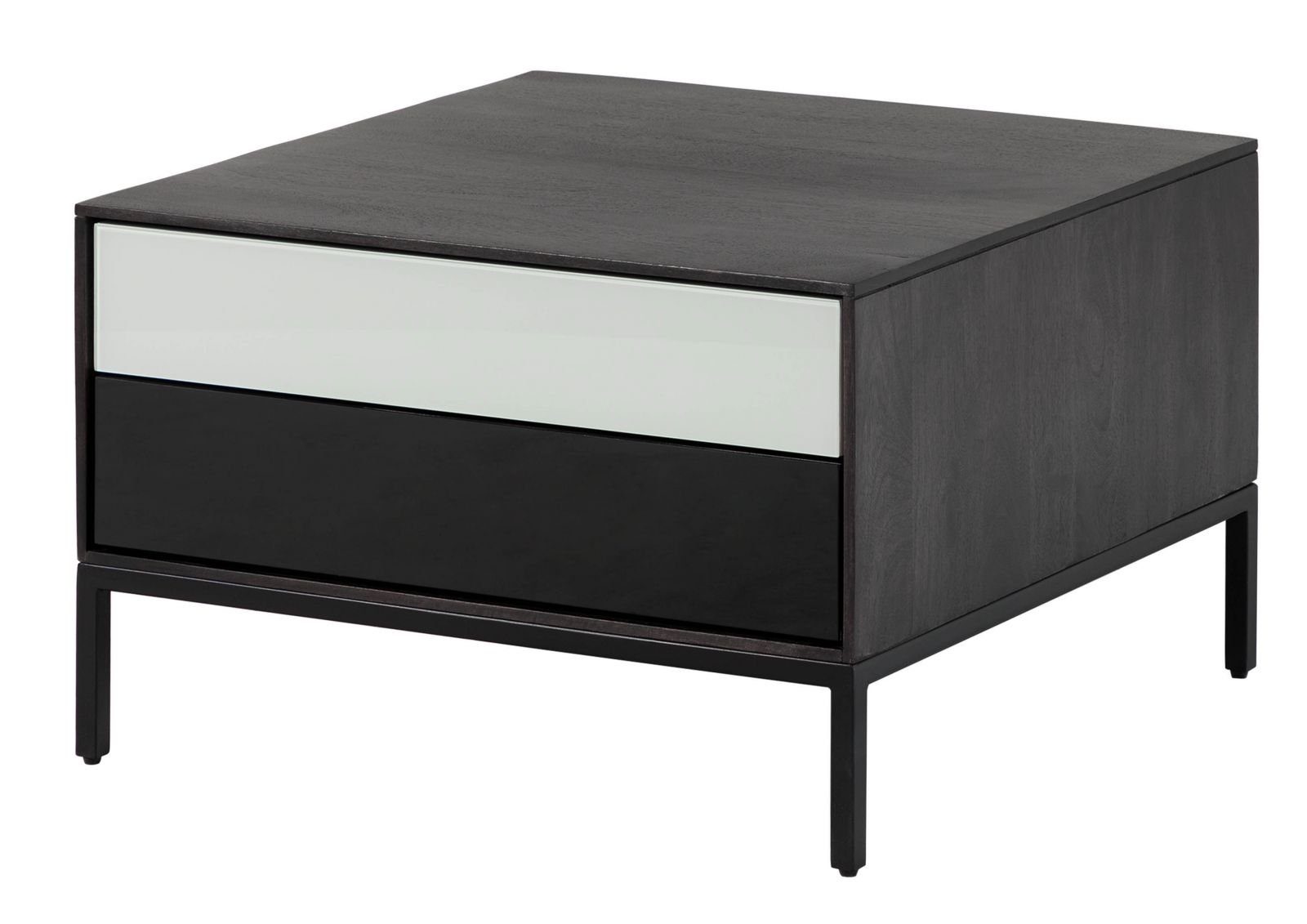 Massivmoebel24 Couchtisch CHICAGO (Couchtisch Mango 67x67x43 dunkelgrau geölt CHICAGO #213), Couchtisch Mango 67x67x43 dunkelgrau geölt CHICAGO #213