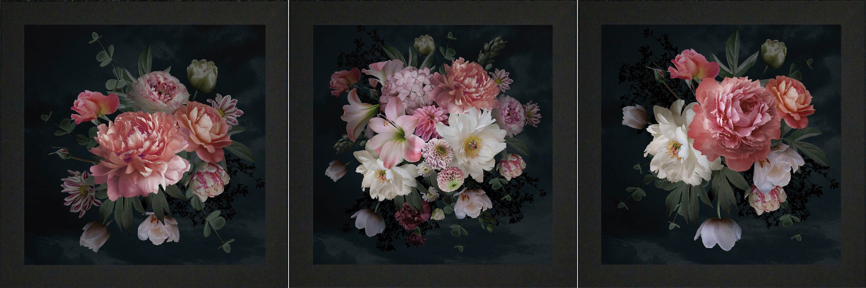 Bönninghoff Bild mit Rahmen Blumen, Blumen (Set, 1 St), BxH: 23x23 cm