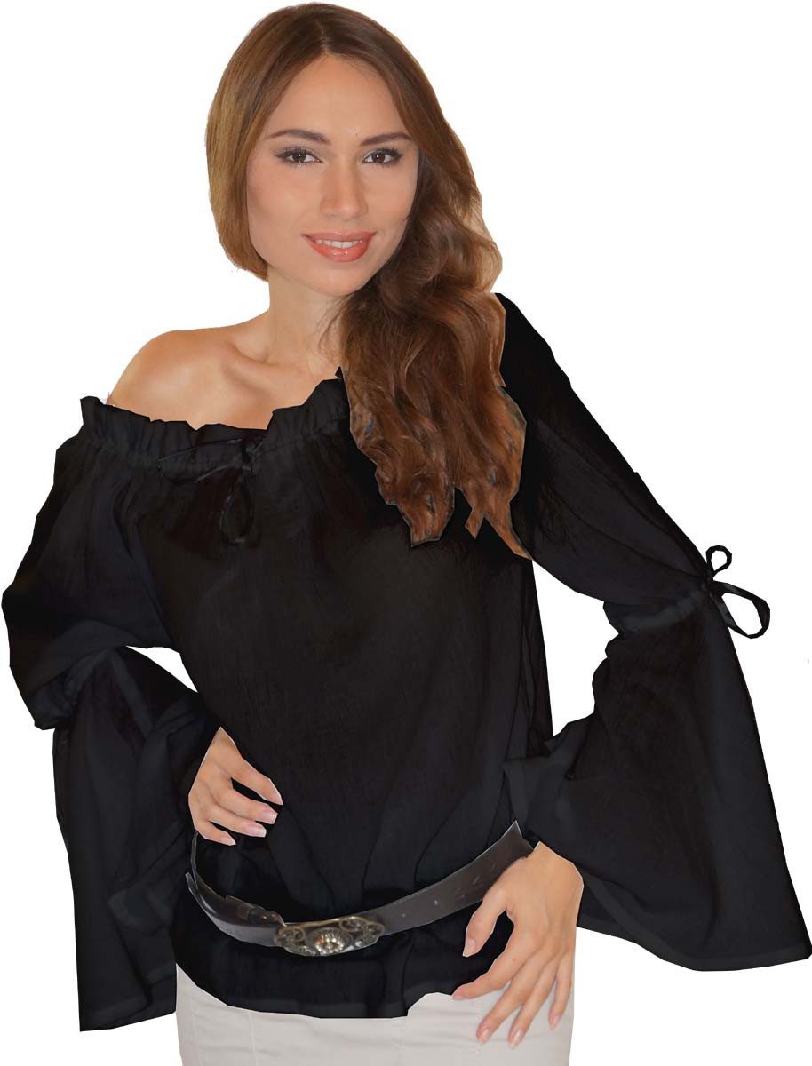 Kostüm Mittelalter Bluse Magd Bäuerin Piratenbluse - Elena - 100% Baumwolle