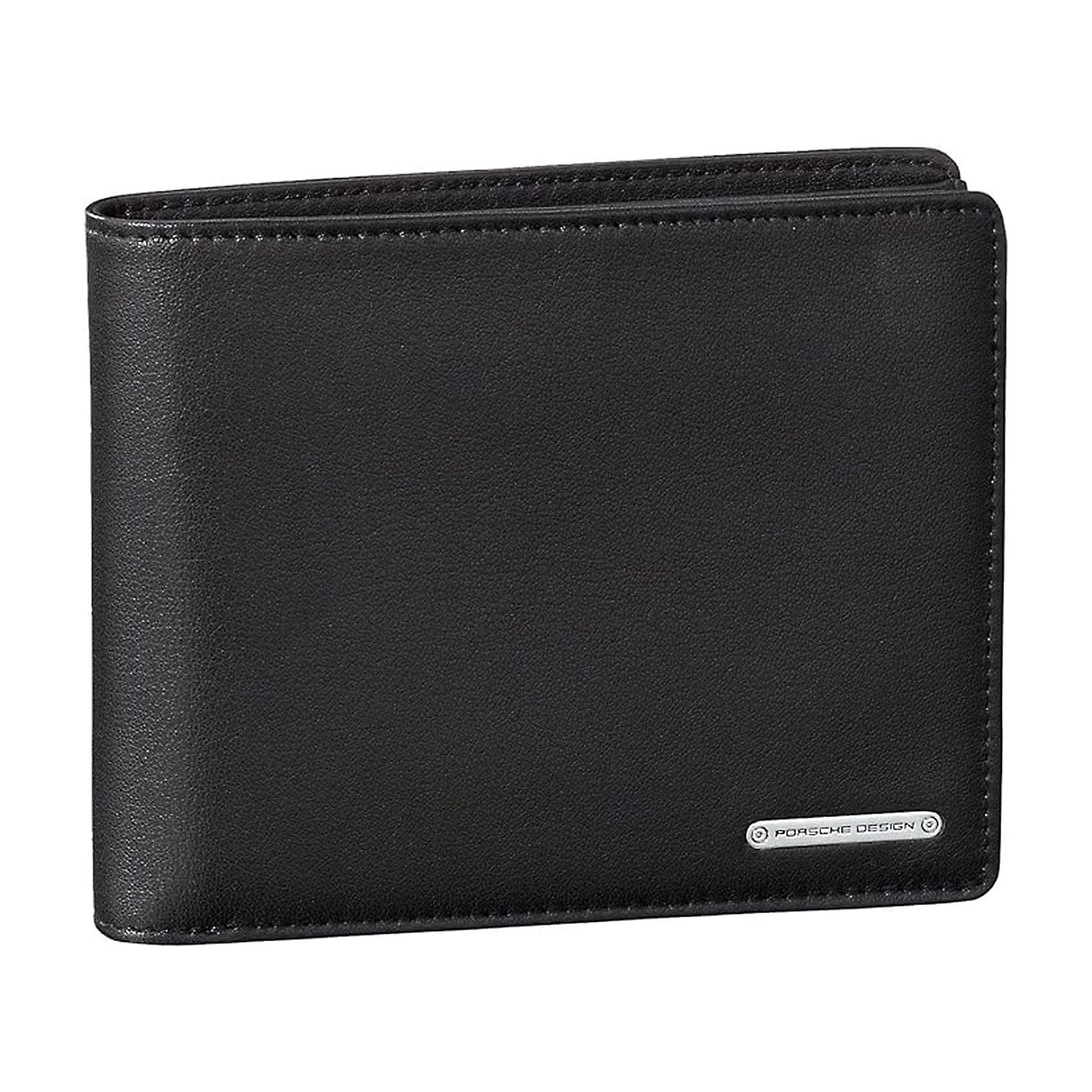 PORSCHE Design Geldbörse CL.2.20 Portemonnaie Trifold aus Leder mit Silber-Emblem & Carbon, inkl. Geschenkbox