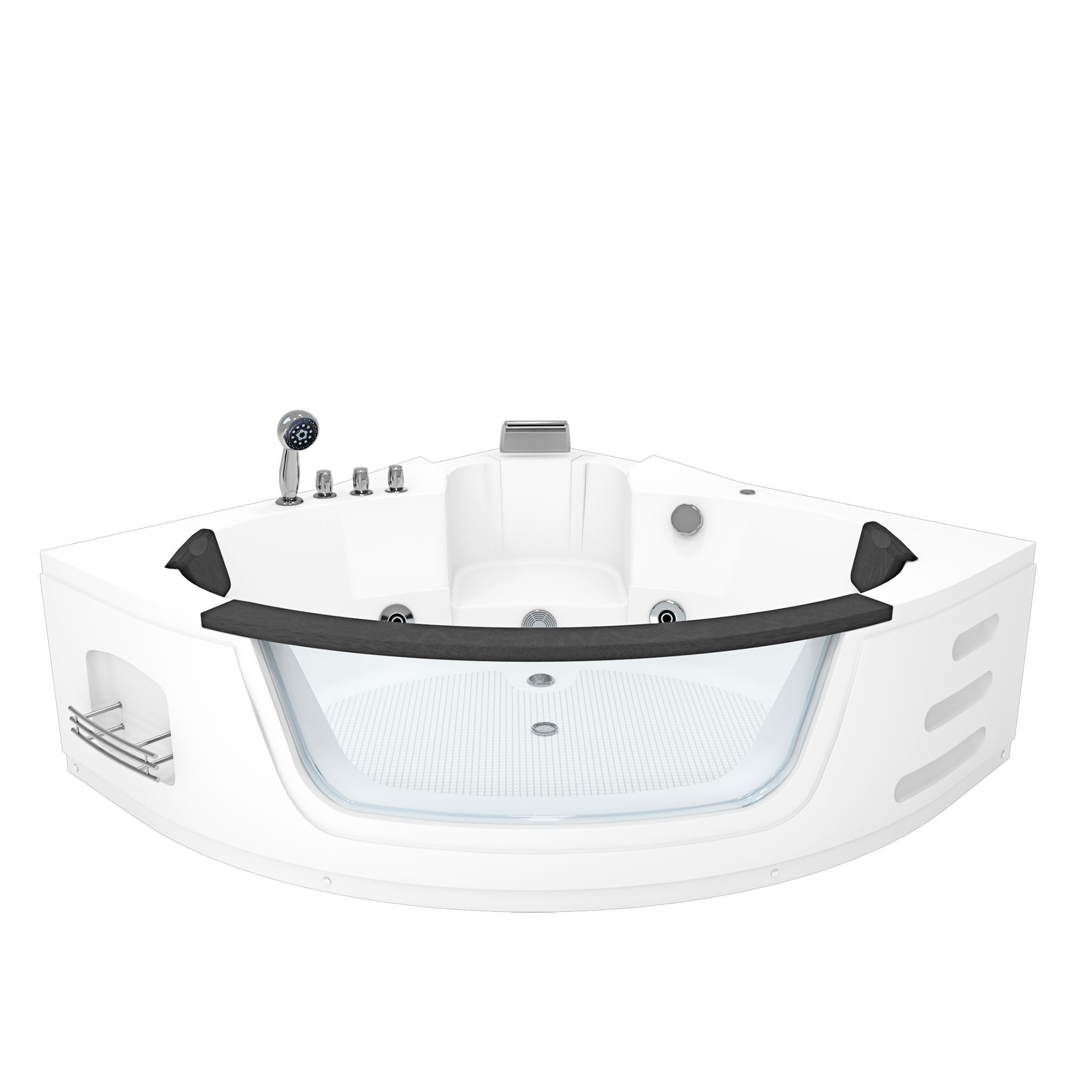 AcquaVapore Whirlpool-Badewanne Whirlpool Pool Badewanne Wanne W05 140x140cm, (1-tlg), mit Ablaufgarnitur
