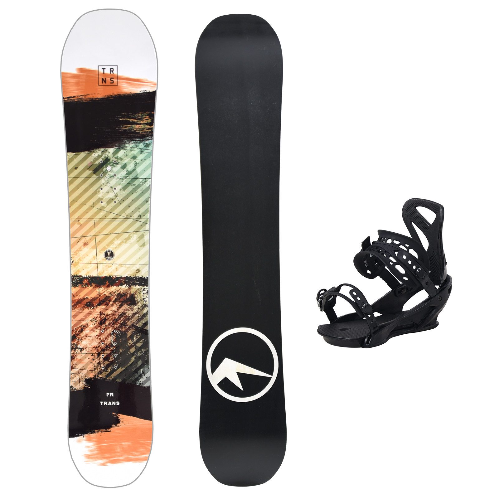 Snowboard Trans Snowboard Set FR 139 cm Weiss + Team Pro M Bindung