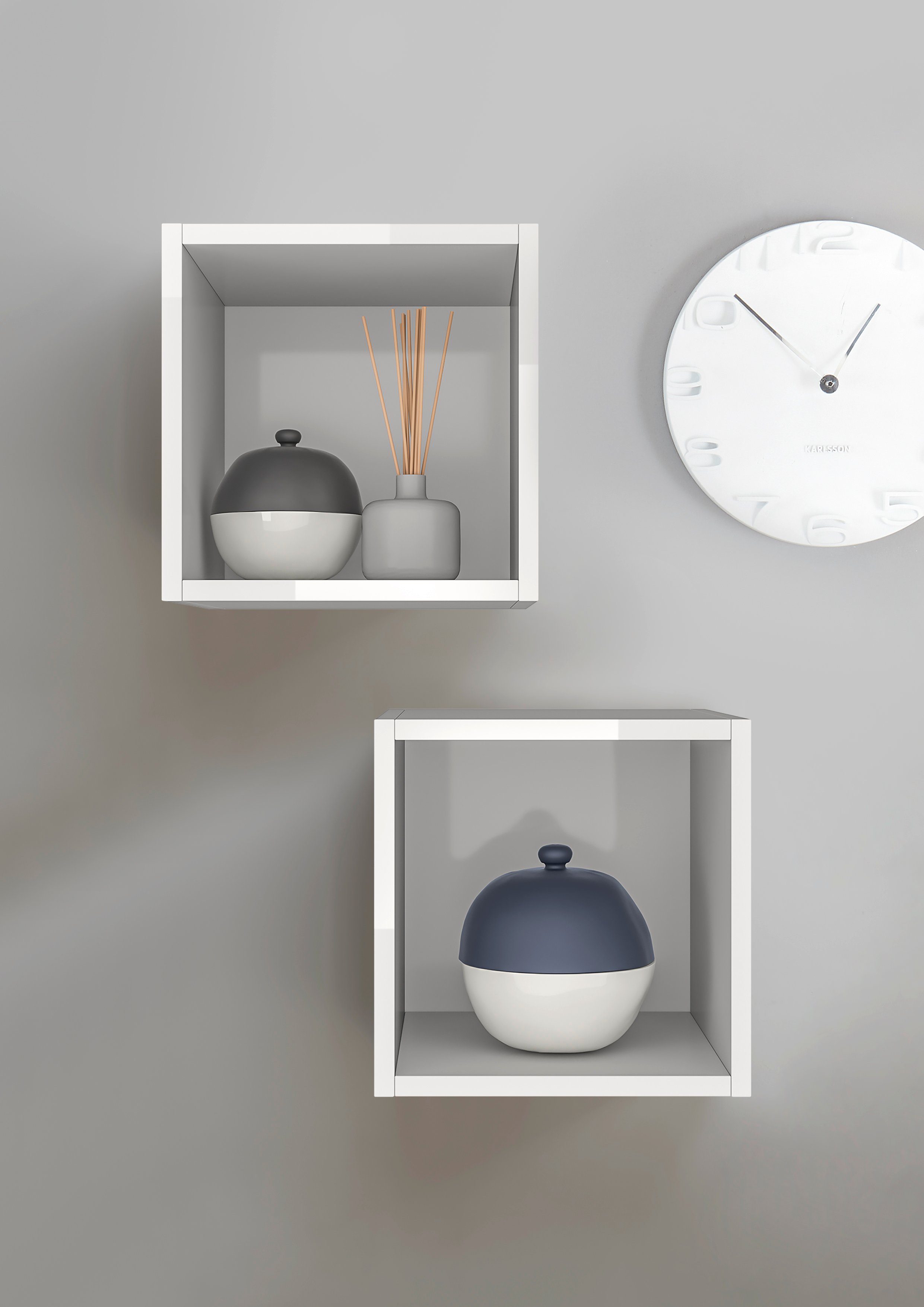 INOSIGN Wandregal Infinity, Set 2-tlg., Würfelregal 2er-Set, Breite 28 cm, günstig online kaufen