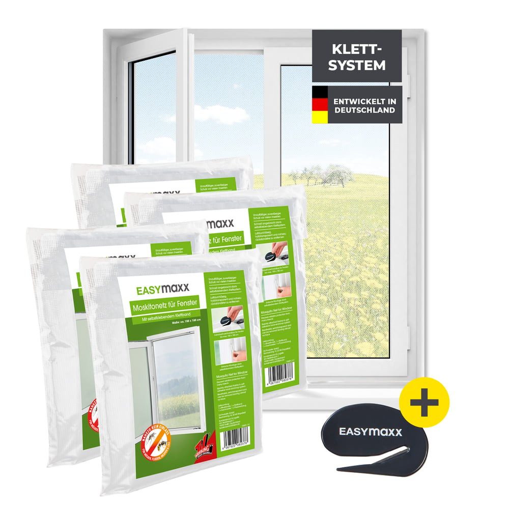 EASYmaxx Insektenschutz-Fensterrahmen Insektenschutzgitter 150 x 180 günstig online kaufen