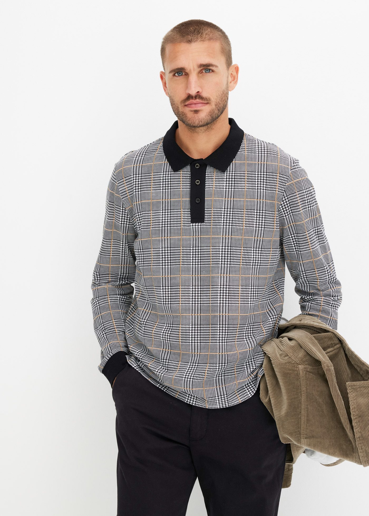 bonprix Poloshirt Piqué Polo-Langarmshirt aus Baumwolle günstig online kaufen