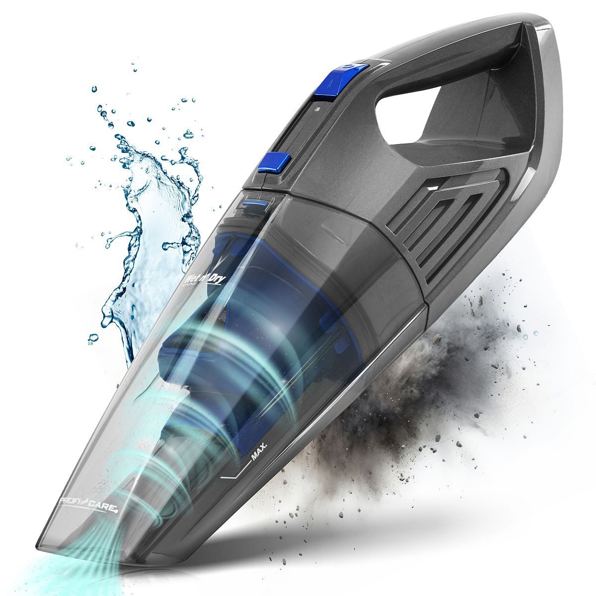 ProfiCare Akku-Handstaubsauger PC-AKS 3034, zum Nass- & Trockensaugen, Akku 14,8 V