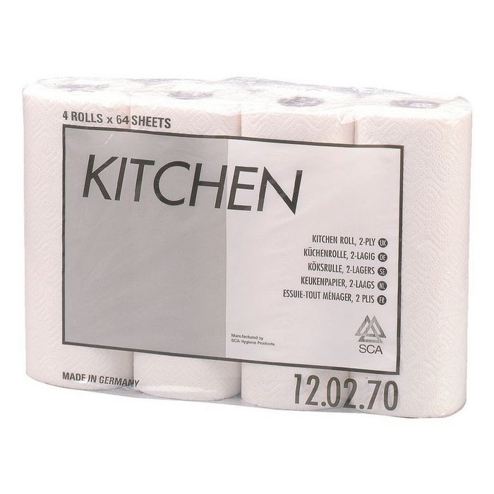 TORK Papierküchenrolle Kitchen (4-St) 2-lagig weiß mit Strukturprägung 64 Blatt/Rolle