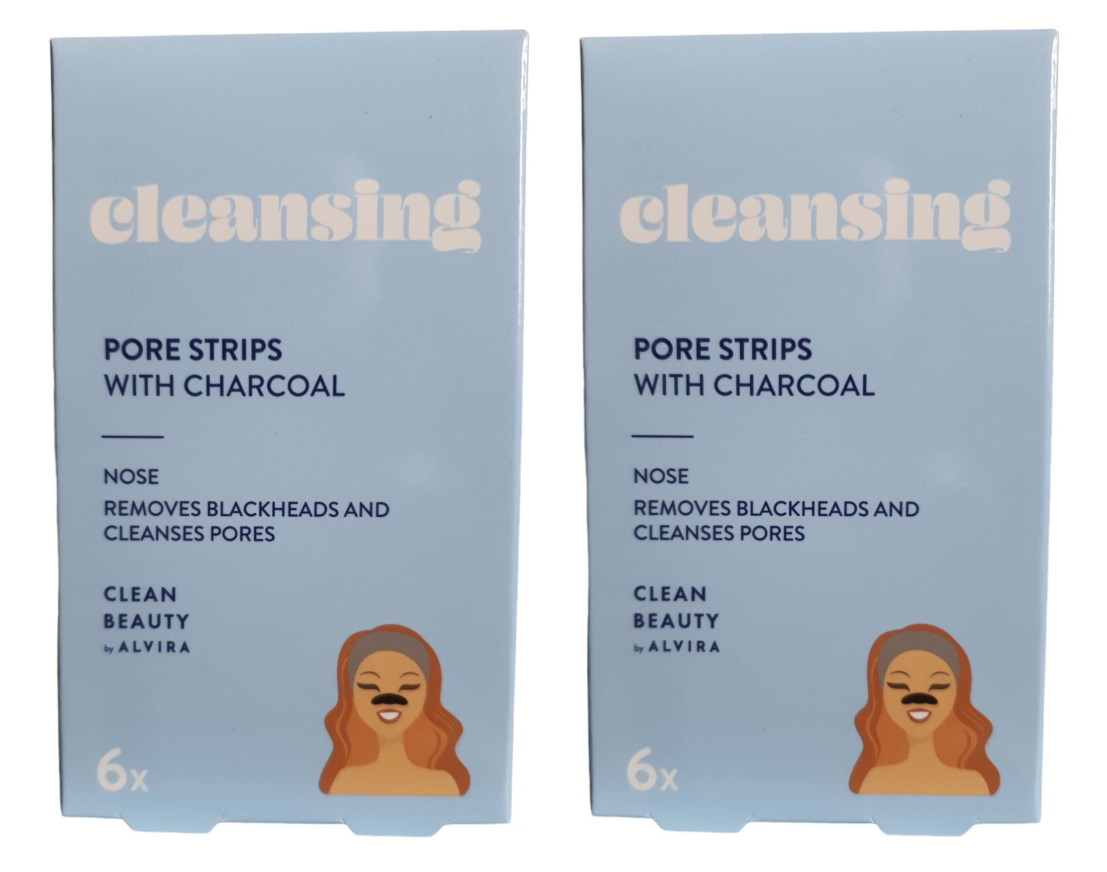 Spectrum Mitesserentferner Mitesser-Strips 12 Stück Aktivkohle