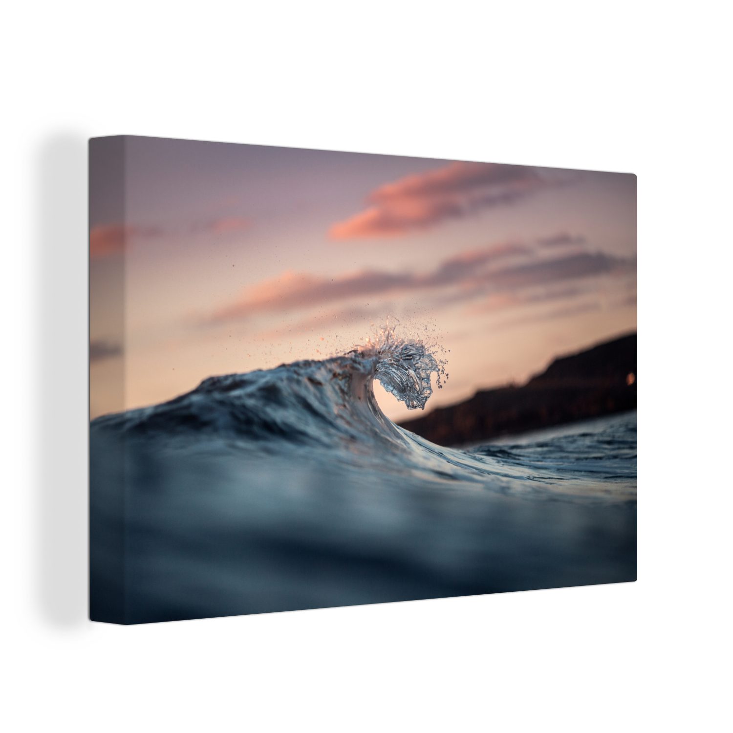OneMillionCanvasses® Leinwandbild Meer - Himmel - Golf, (1 St), Wandbild Leinwandbilder, Aufhängefertig, Wanddeko, 30x20 cm