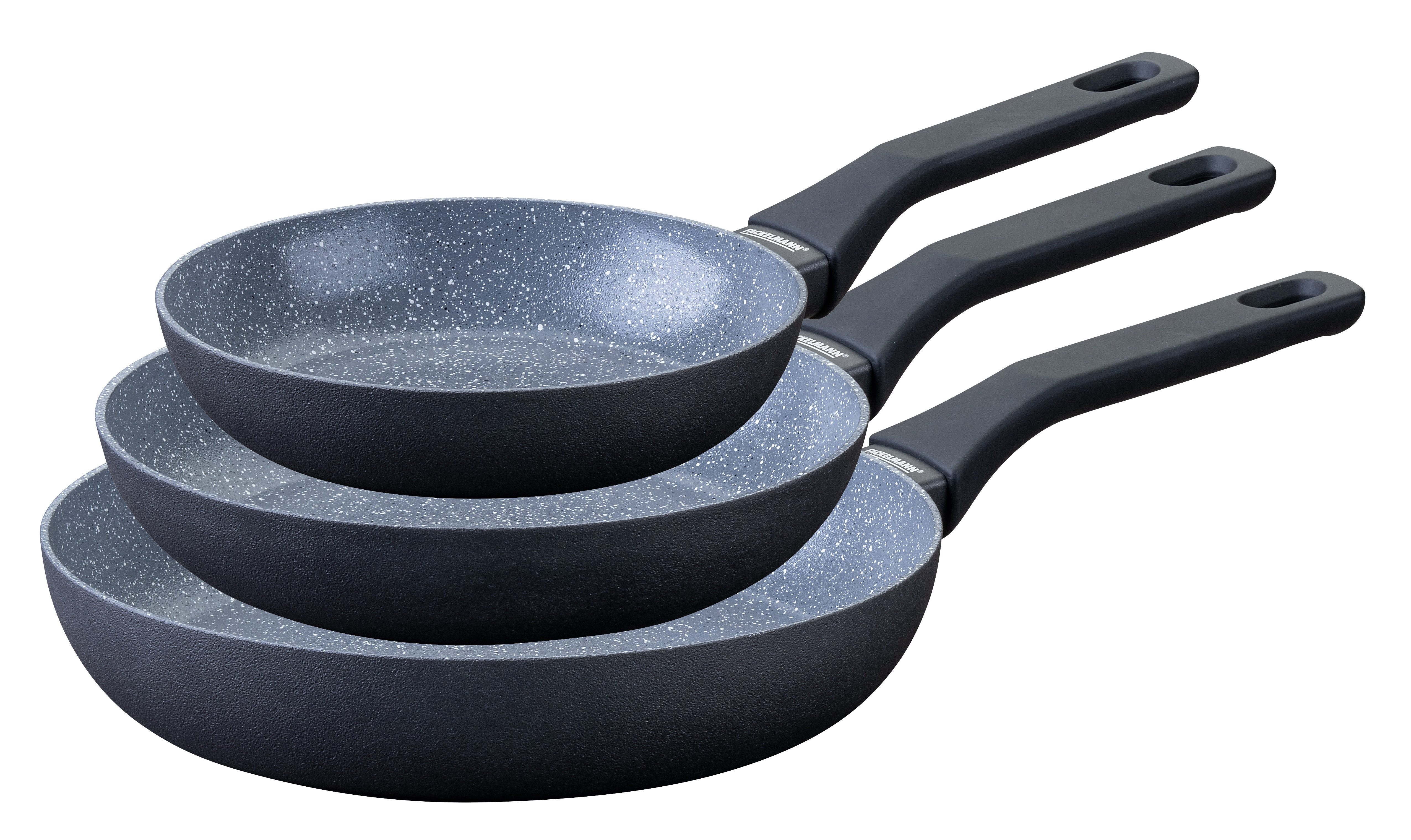 FACKELMANN Bratpfanne Cosmo, Aluminium (Set, 3-tlg), Bratpfannen-Set Cosmo Ø 20, 24, 28 cm – mit Ceramic-Beschichtung