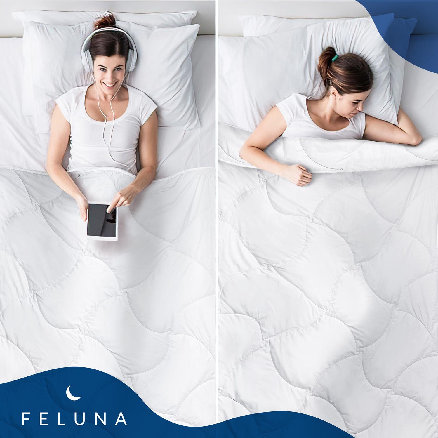 Feluna Naturhaarbettdecke FELUNA 4-Jahreszeiten Naturhaar Bettdecke –100% Kamelhaar Decke, Ganzjahresdecke Steppbett