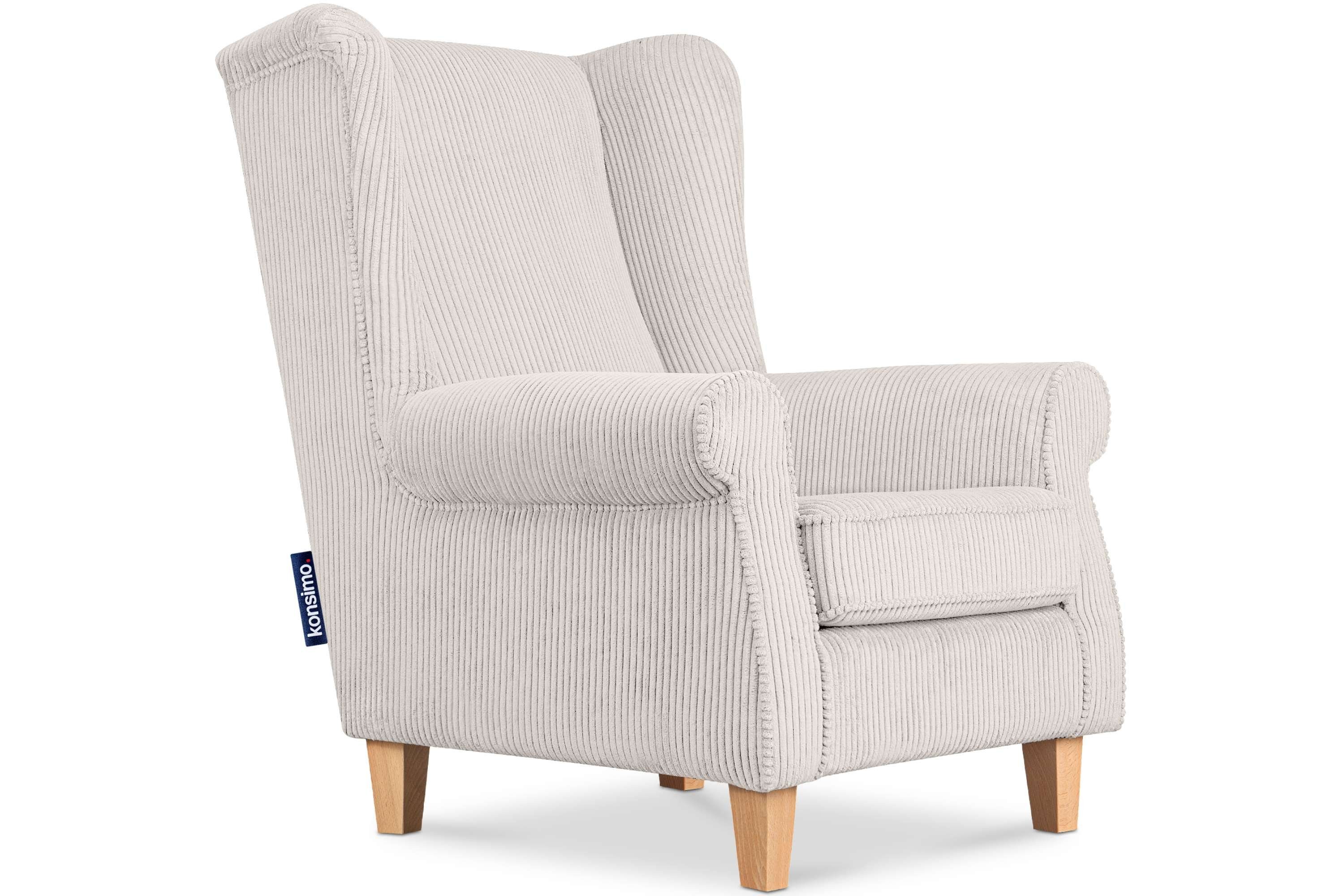 KONSIMO® Крісла MILES Gepolsterter Крісла, mit Armlehnen, Massivholzbeine