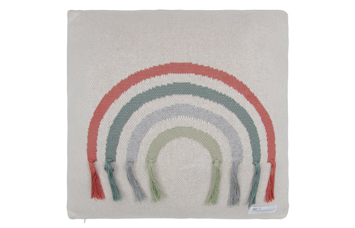 KINDSGUT Kissenbezug, 100% zertifizierter Baumwolle, Regenbogen