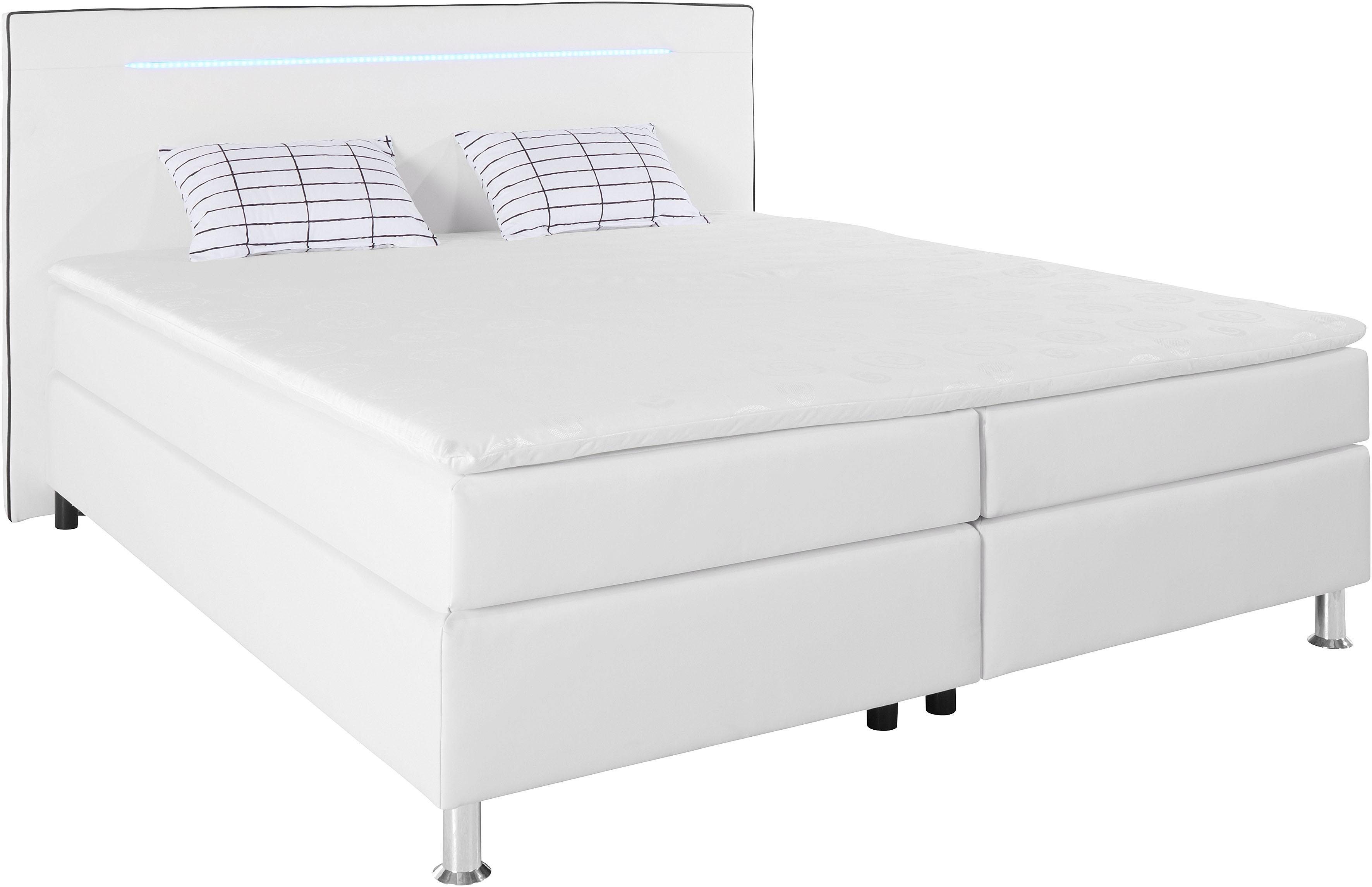 COLLECTION AB Boxspringbett, inkl. LED-Beleuchtung, Topper und Kissen