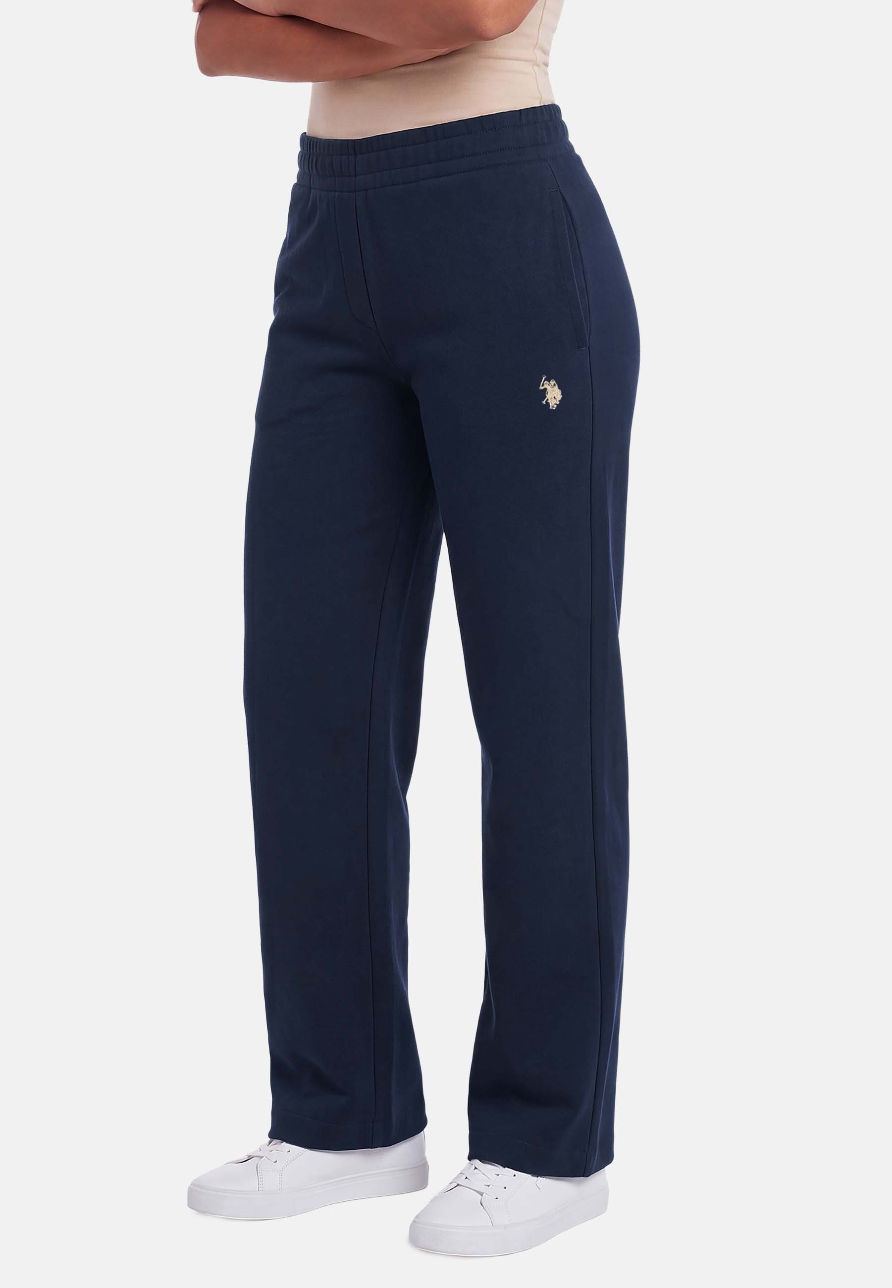 U.S. Polo Assn. Jogginghose mit geradem Bein und elastischem Bund Weiche Damen-Sweathose mit Seitentaschen und bequemer Passform