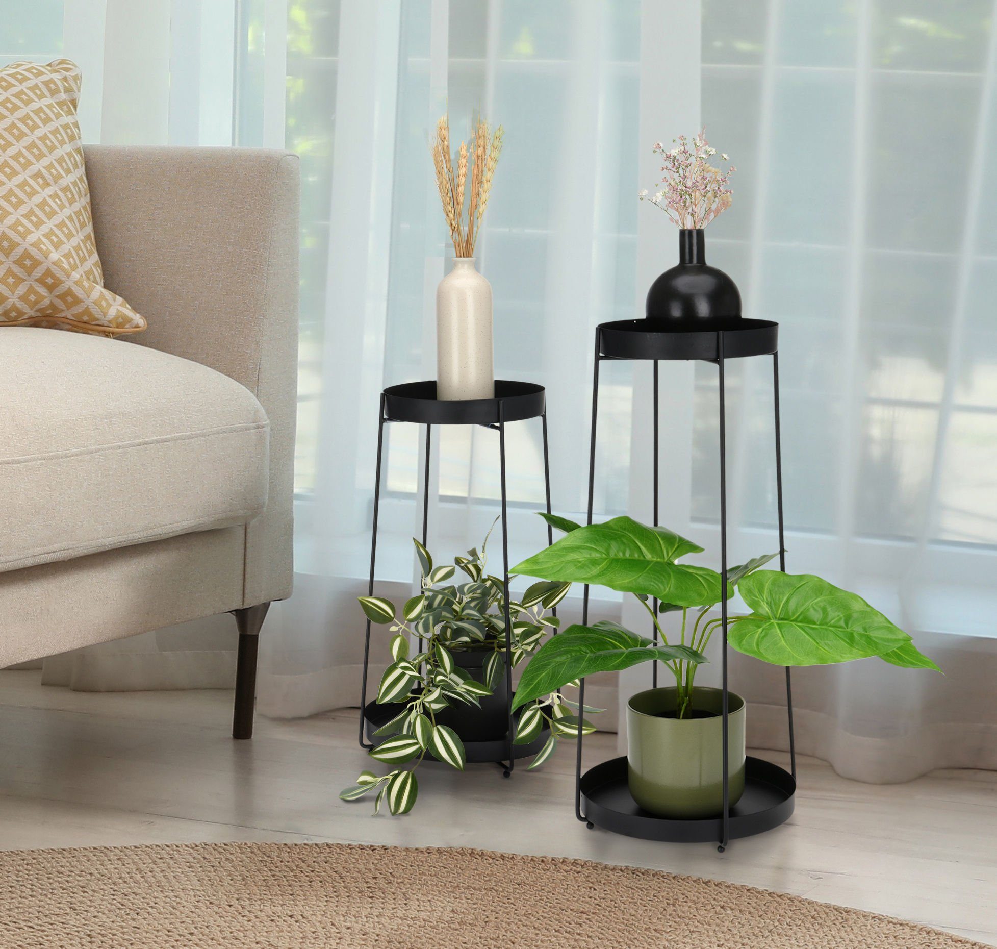 Spetebo Pflanzentreppe Blumentopf Ständer aus Metall günstig online kaufen