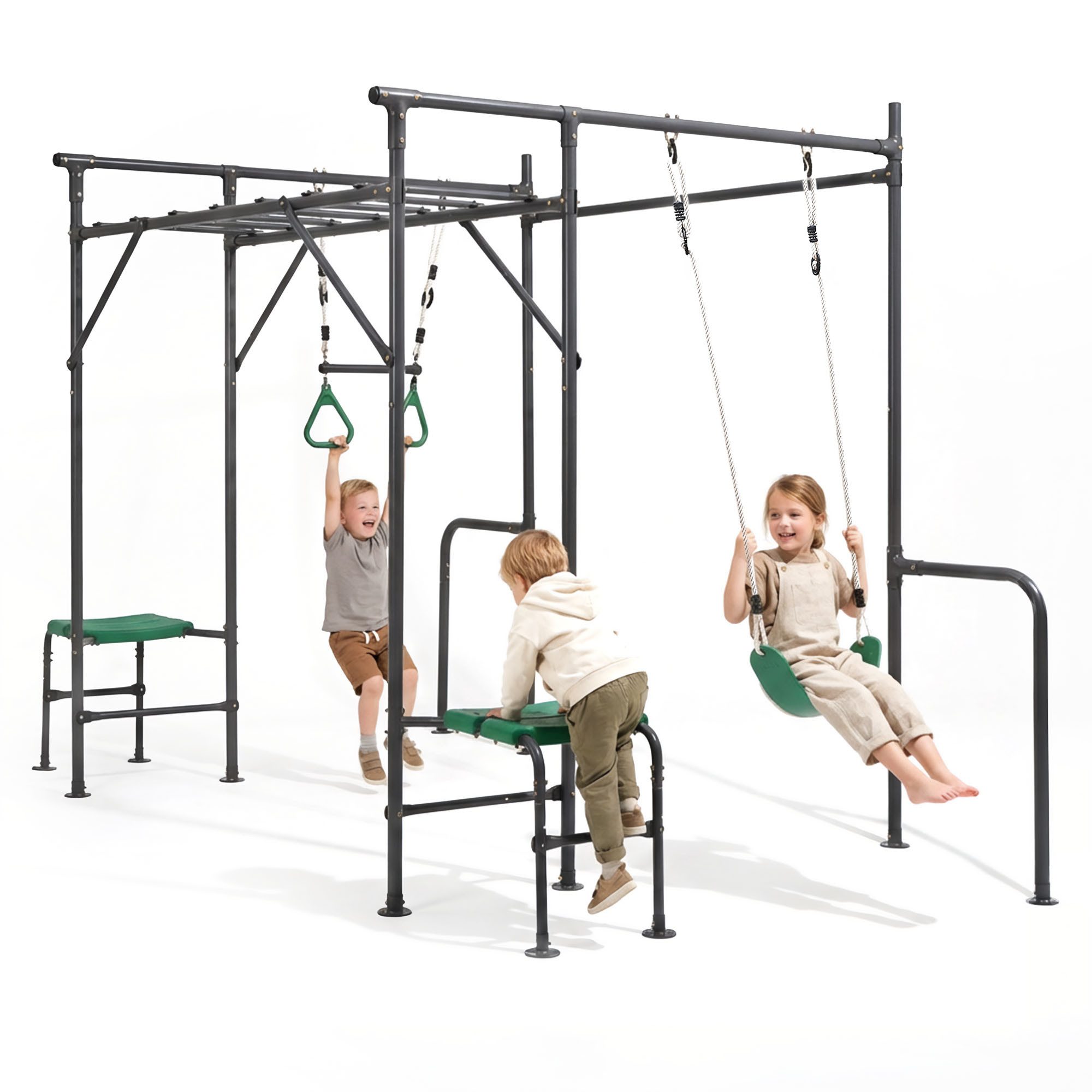 HyperMotion Einzelschaukel HyperMotion XXL Spielplatz Garten Klettergerüst Schaukel Set