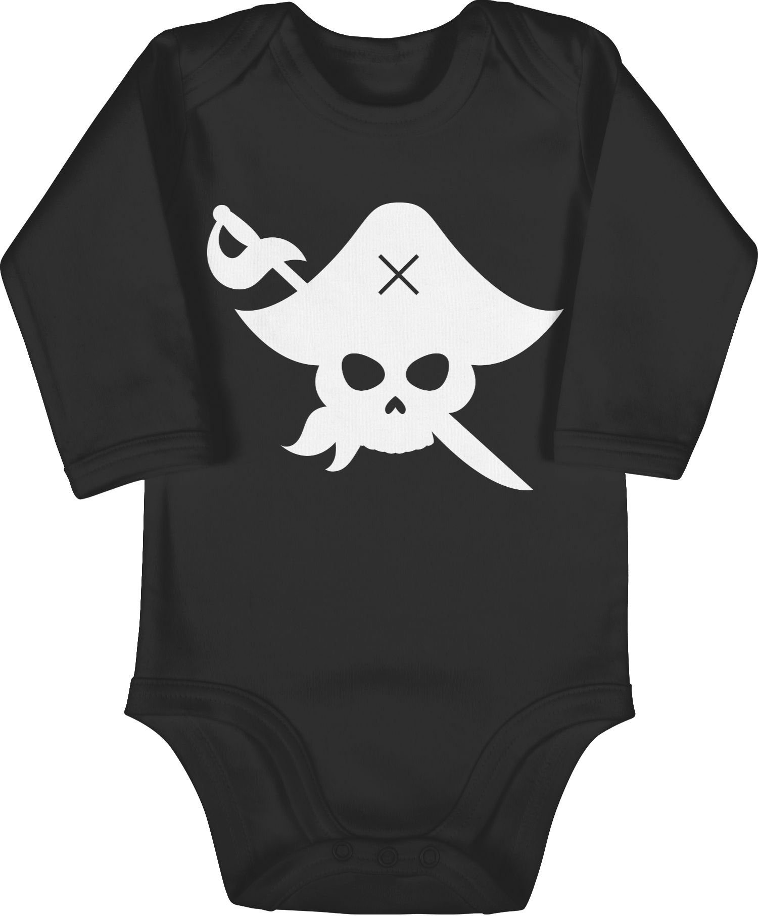 Shirtracer Shirtbody Pirat Kostüm Fasching - Karneval Kostüm Baby - Bio Baby  Strampler langarm piraten body baby - piratenkostüm - babykleidung