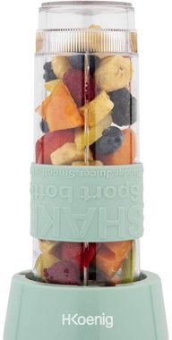 H.Koenig Smoothie-Maker SMOO18 Mini Standmixer, Pastellgrün, 300 W