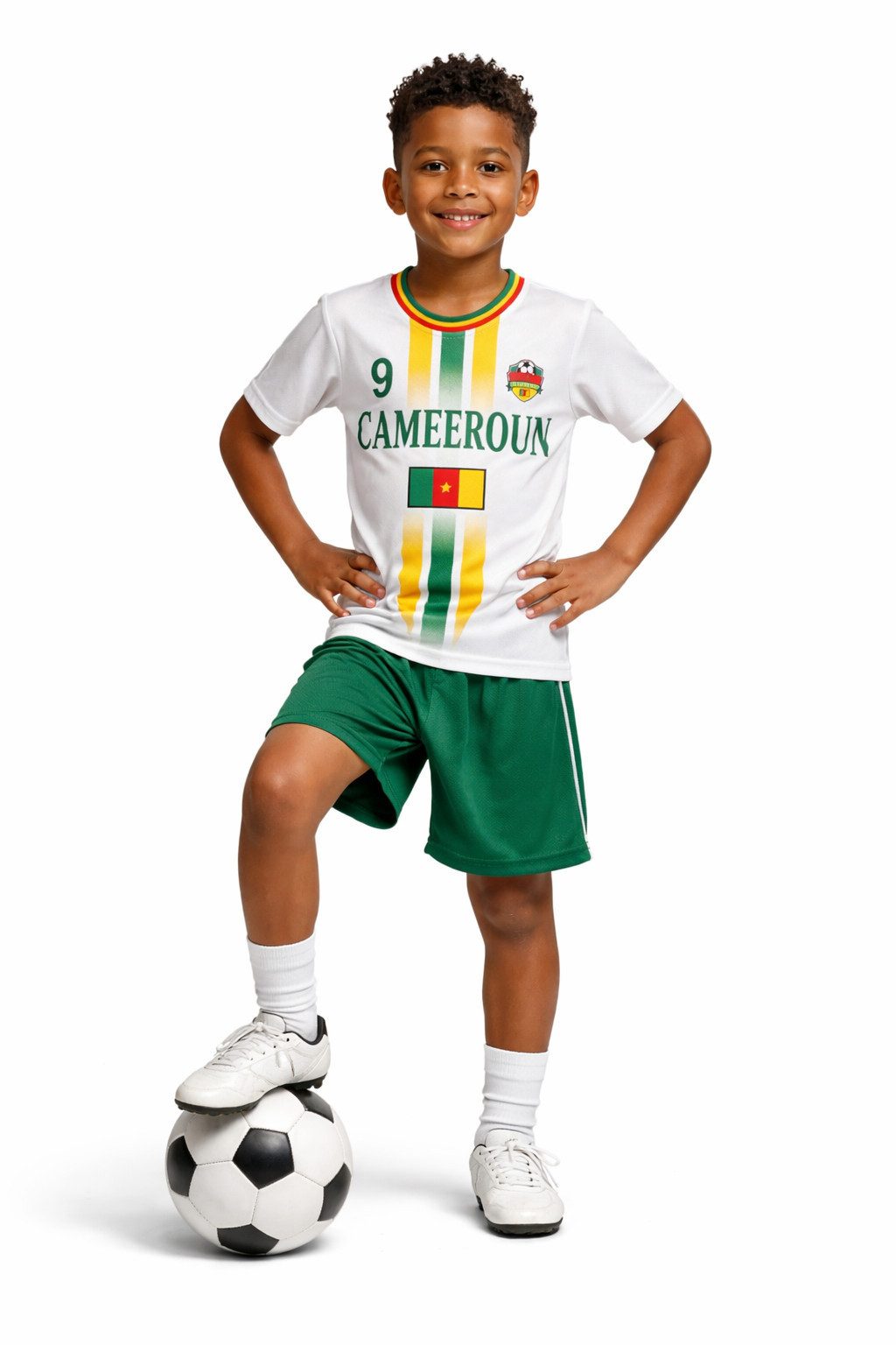 Fashion Boy Fußballtrikot Fussball Fan Set Kamerun CAMEROUN Trikot + Shorts, JS298e (Set)