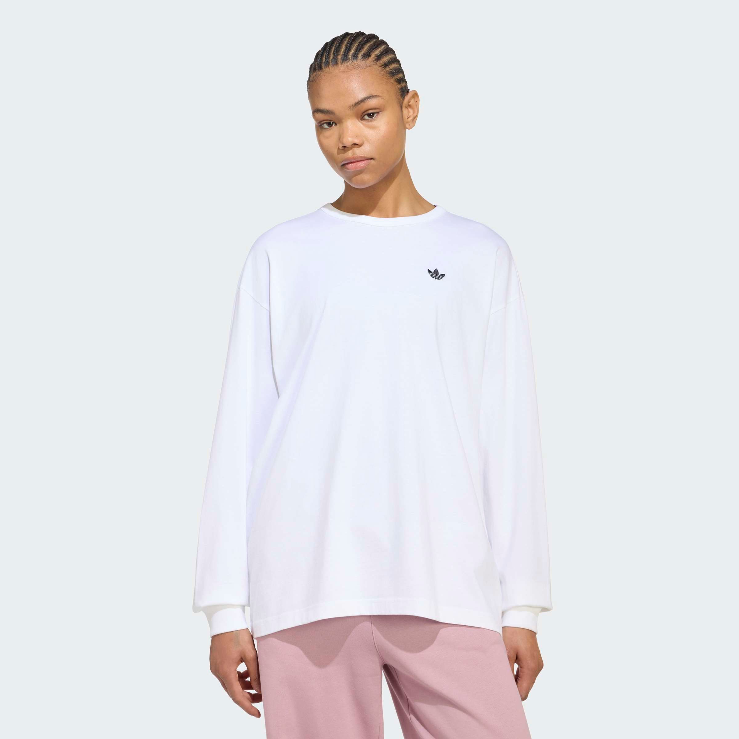 adidas Originals Langarmshirt ESSENTIALS LONGSLEEVE lockerer Schnitt, Langarm, aus Baumwolljersey