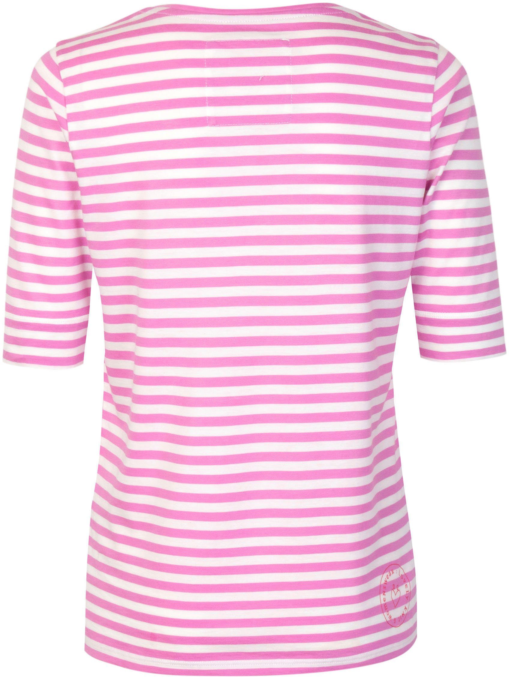 Streifen Rundhalsshirt rosa FriaEP Lieblingsstück mit