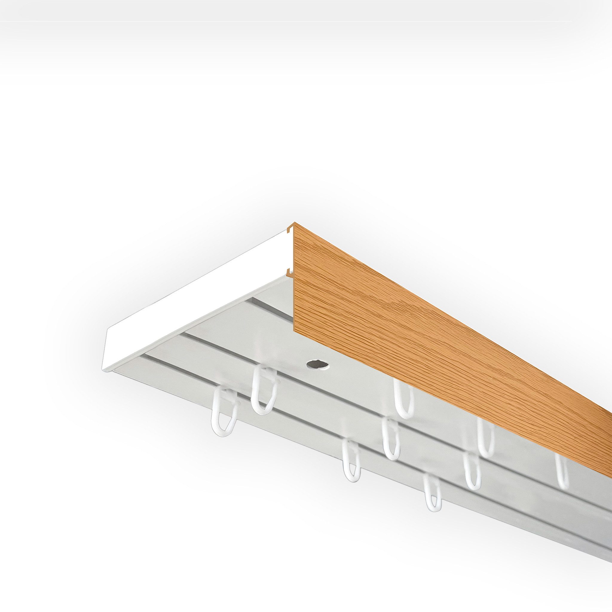 SN DECO GROUP Шториschiene Vorhangschiene SH mit Blende, 3-läufig, Fixmaß, mit Bohren, verschraubt, Kunststoff