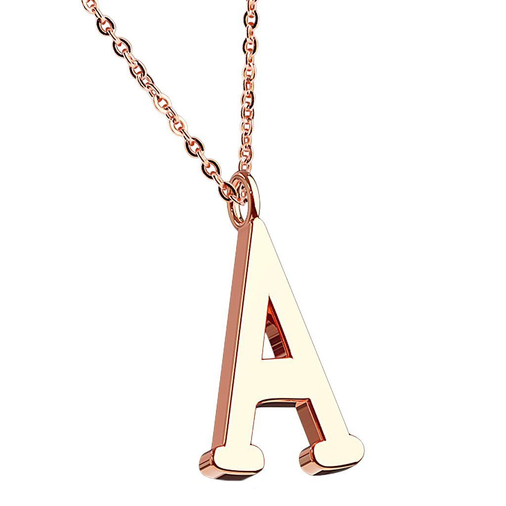Taffstyle Kette mit Anhänger Damen Halskette Buchstabe Anhänger Kette Roség günstig online kaufen