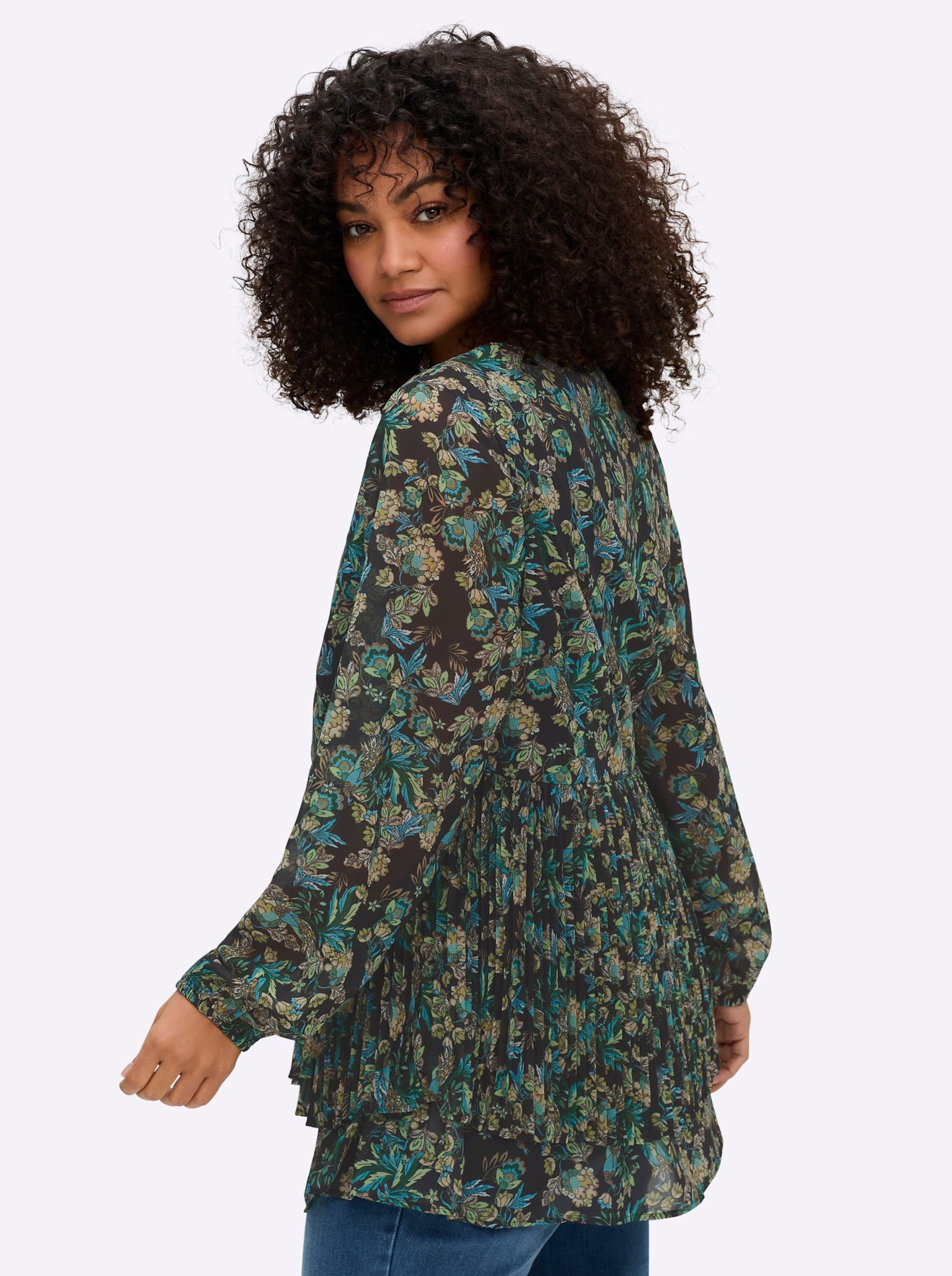 sheego by Joe Browns Klassische Bluse Tunika Langarm