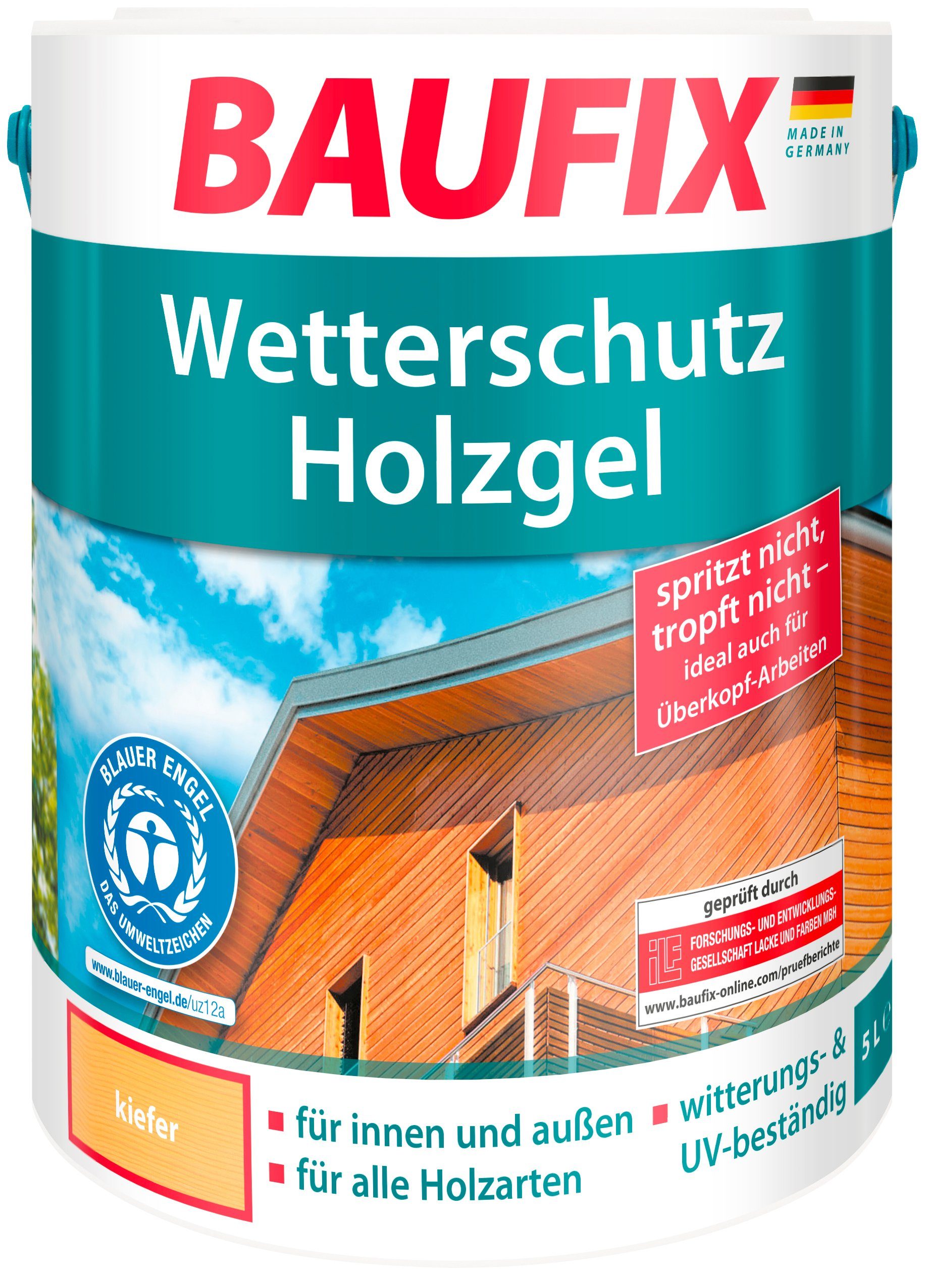 Baufix Holzschutzlasur »Wetterschutz-Holzgel«, 5 Liter, natur online kaufen  | OTTO