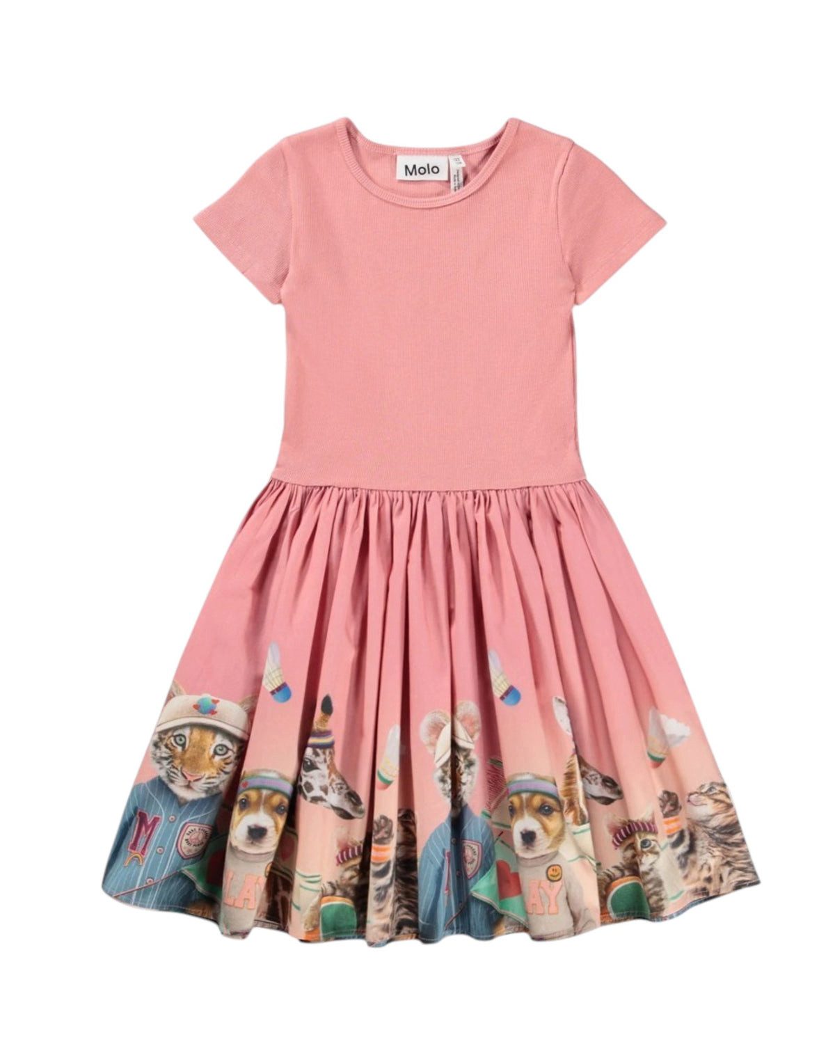 Molo A-Linien-Kleid MOLO niedliches Kleid Cissa rosa mit Tierprint