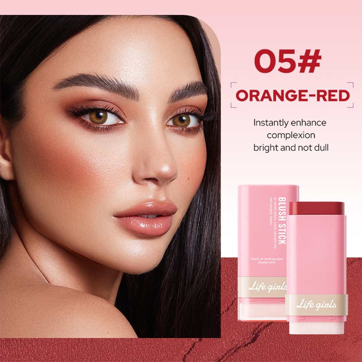 DEBAIJIA Rougepinsel Blush Stick, Leicht verblendbar für frisches Gesichts‑Make‑up