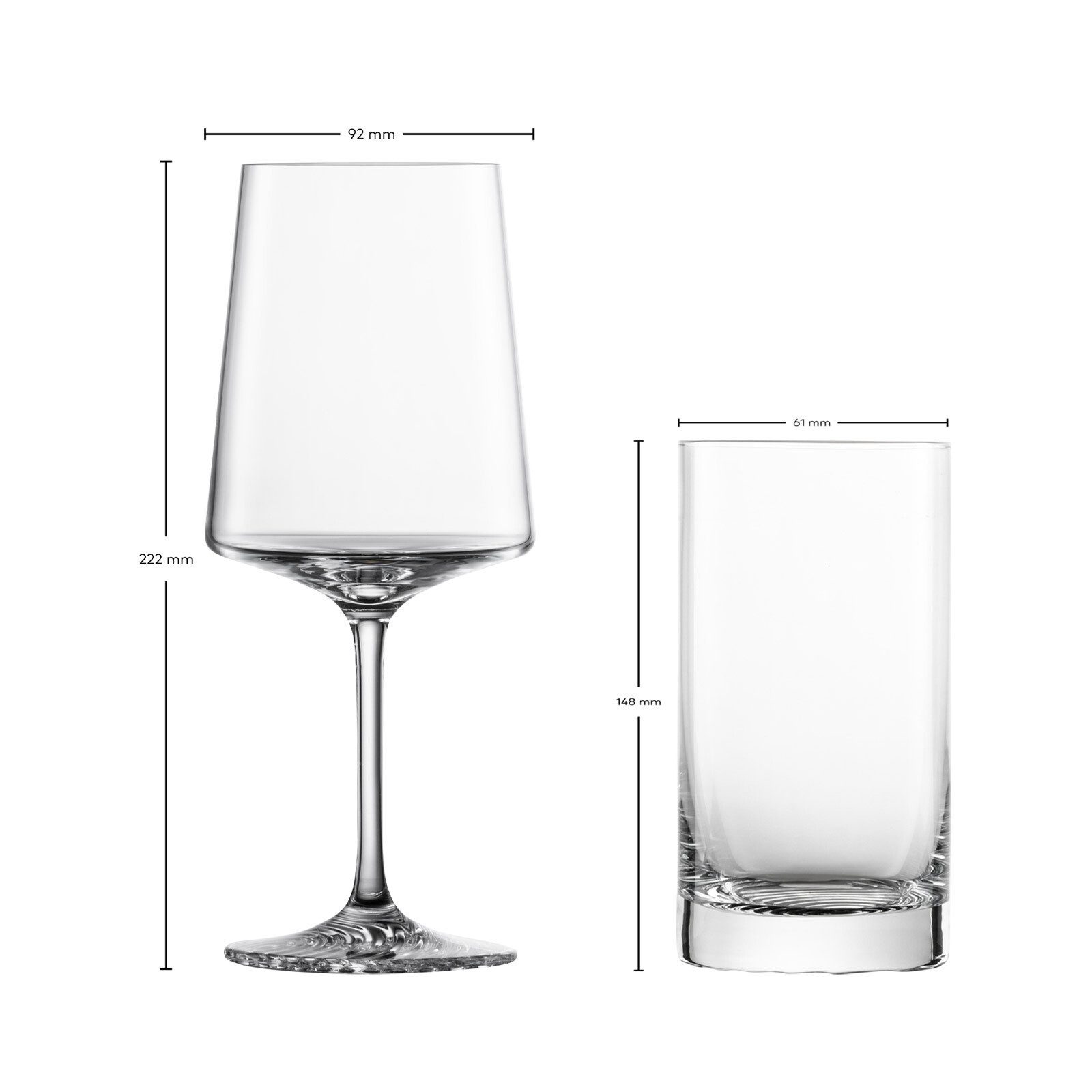 Zwiesel Glas Gläser-Set ECHO Wein- & Wassergläserset 8er Set, 8-tlg., Glas