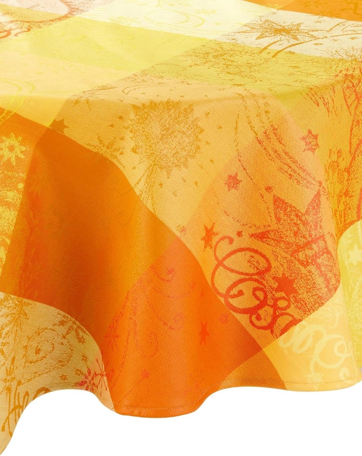 Garnier Thiebaut Tischdecke Mille Couleurs Soleil 175 cm rund - beschichtet/abwaschbar