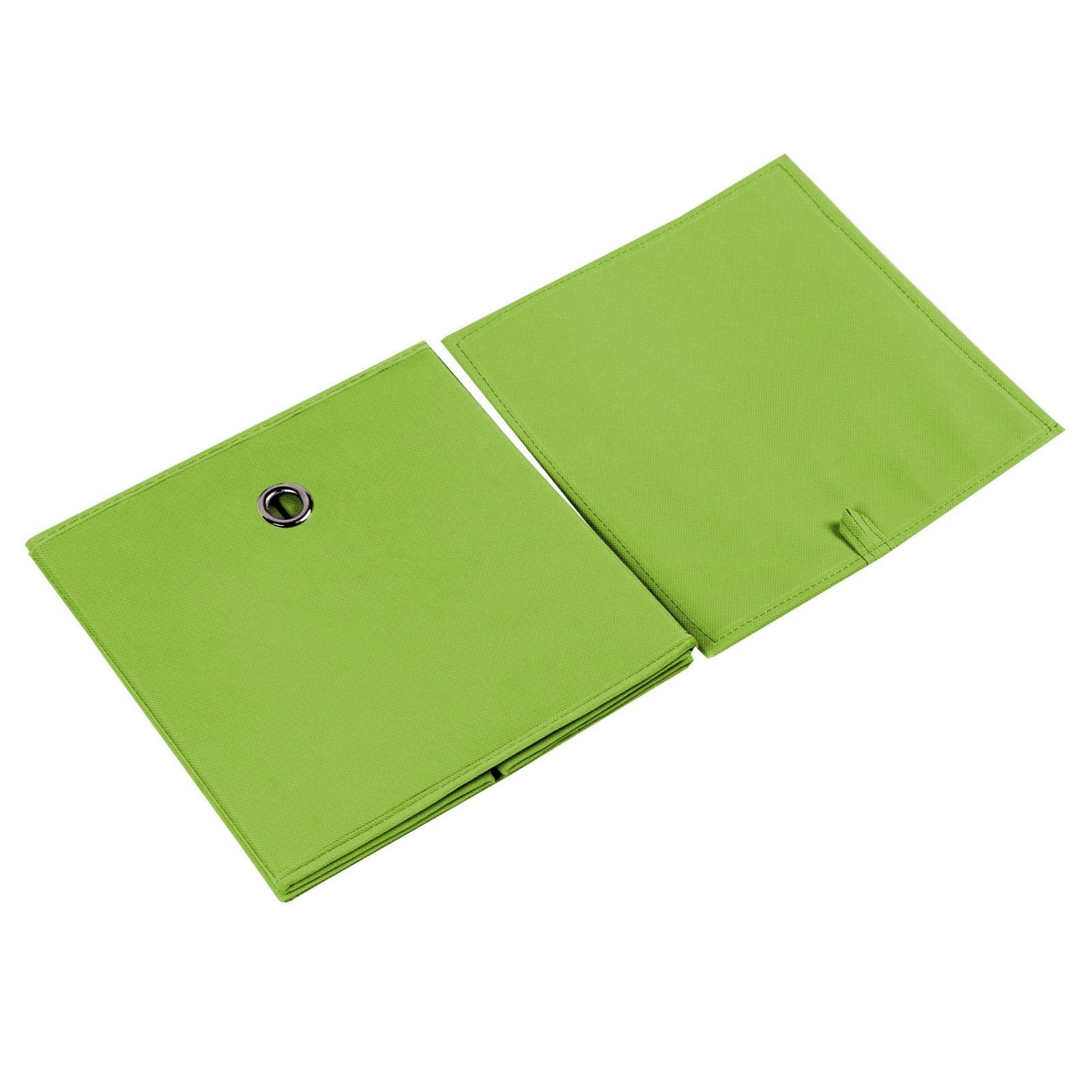 IDIMEX Aufbewahrungsbox ELA (Set), Aufbewahrungsboxen im 2er Set, Regalboxen mit Griff 27x27cm grün