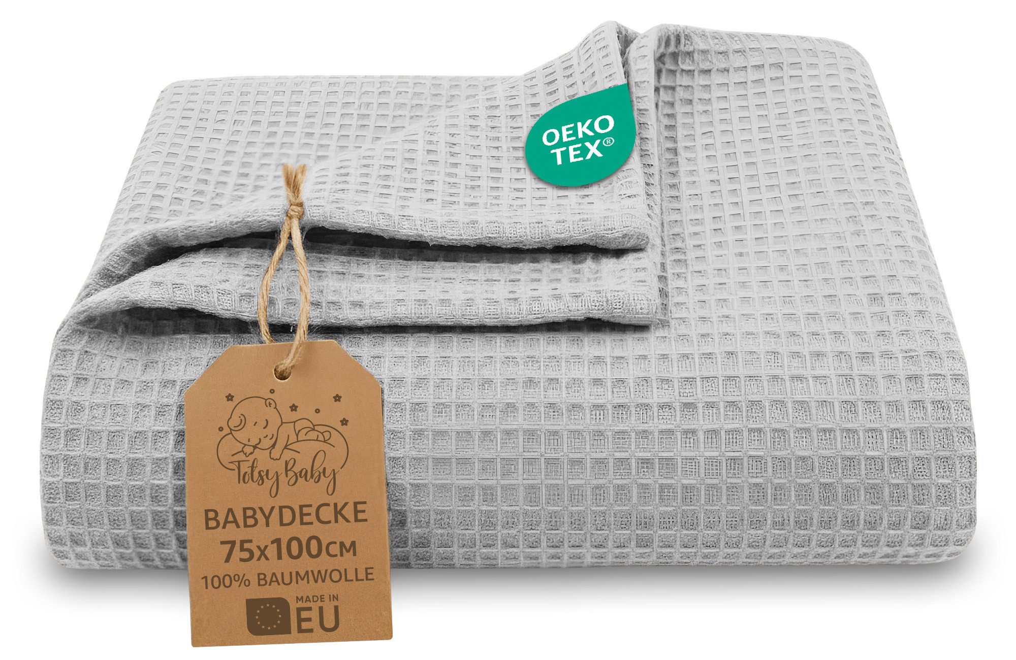Babydecke Kuscheldecke Kinder Baumwolle Waffel Kinderdecke Neugeborene